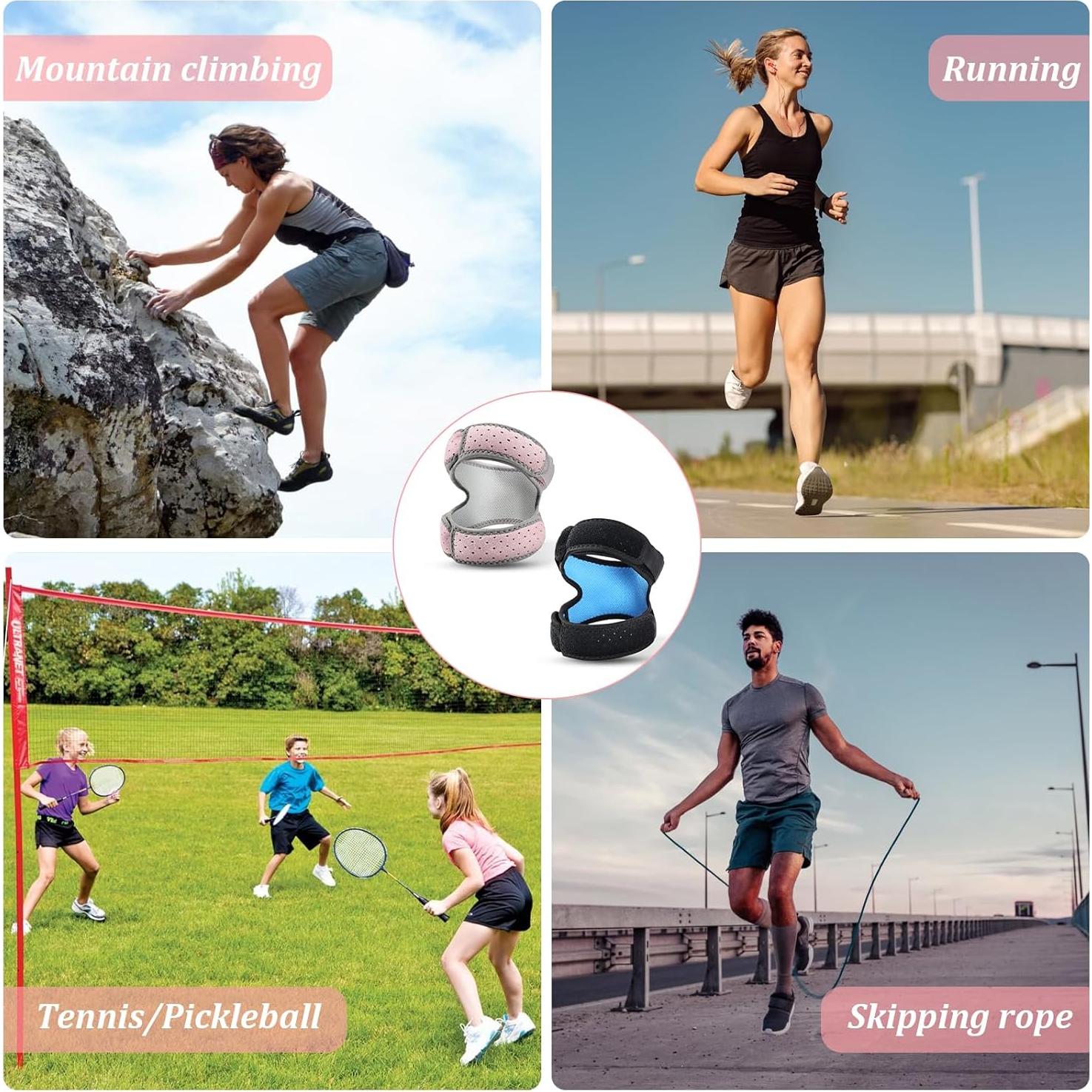 Paquete de 2 correas para rodilla patelar huoflame - Alivio dolor