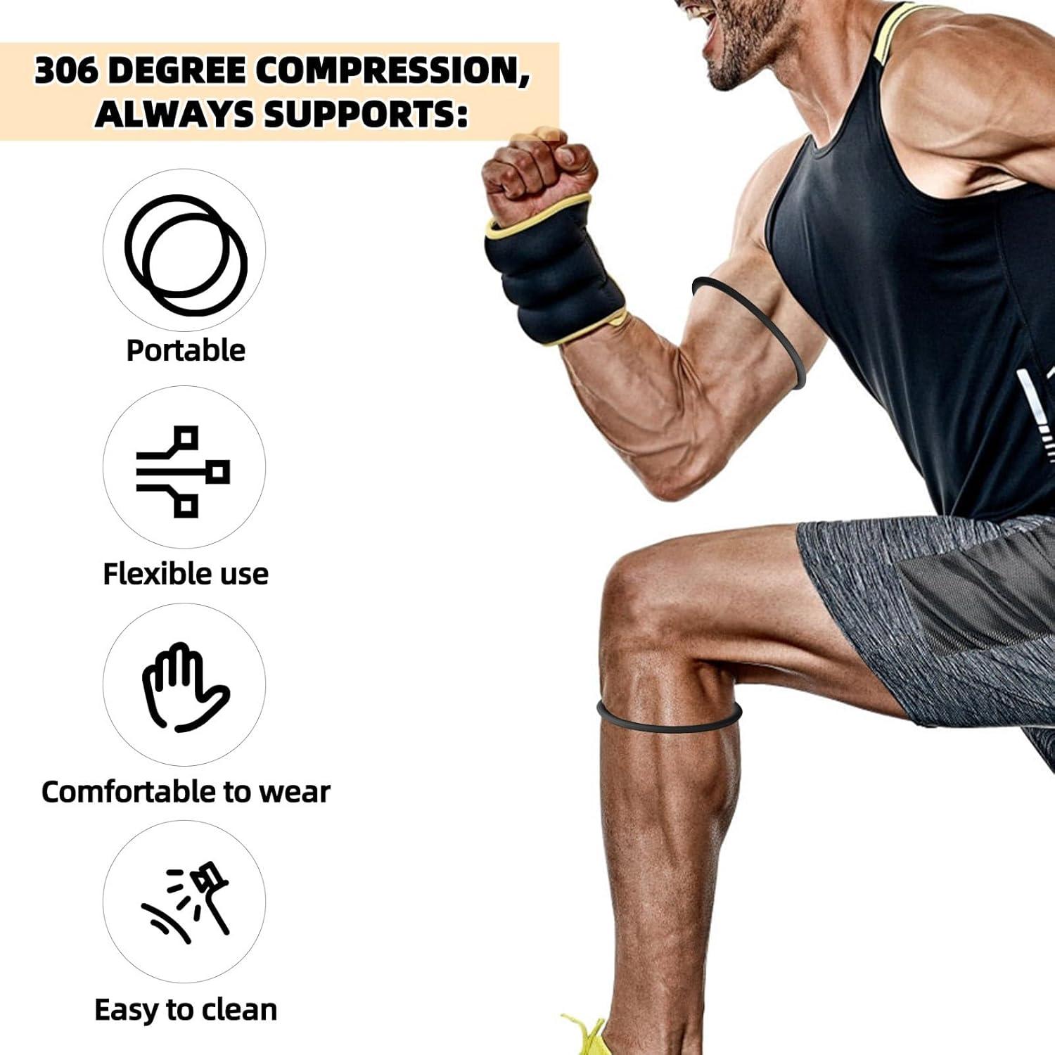 6 Soportes de Tendón Patelar Lyreh - Banda Silicona 7.5cm