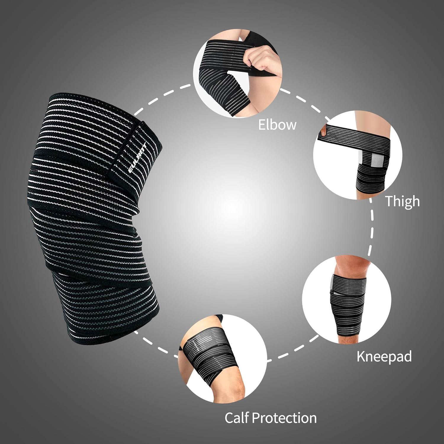 Vendaje de Compresión EULANT para Rodilla 180cm Negro