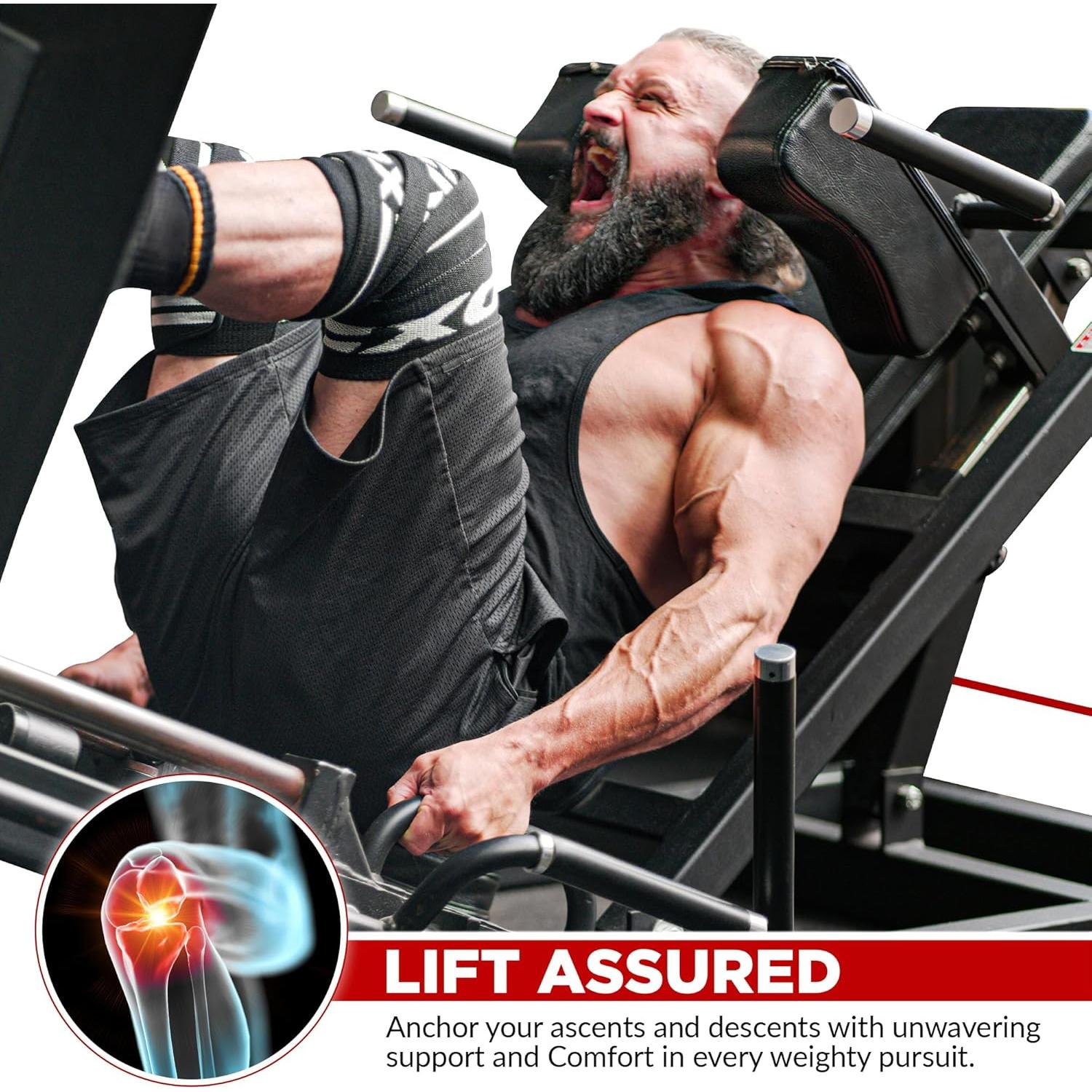 Envolturas de Rodilla RDX 2m Soporte Levantamiento Pesas