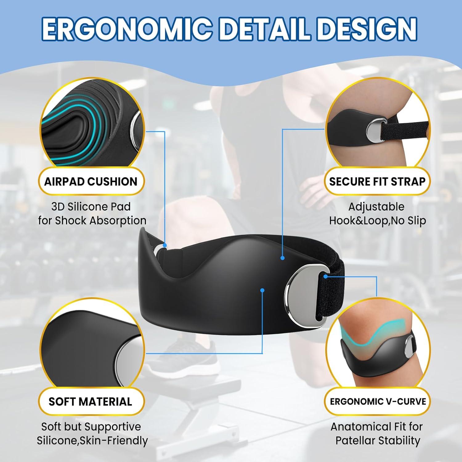 Faja de Soporte para Tendón Patelar TASZOOS - 2 Pcs Ajustable