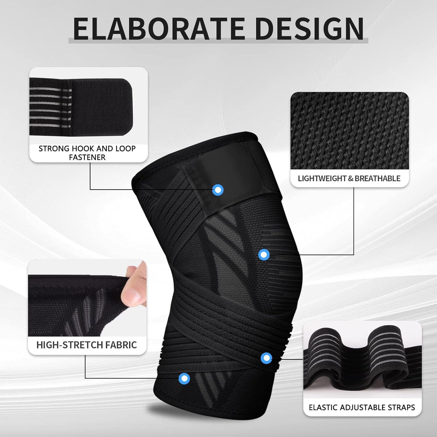 Faja de Compresión de Rodilla Yeloumiss Mediana Negra