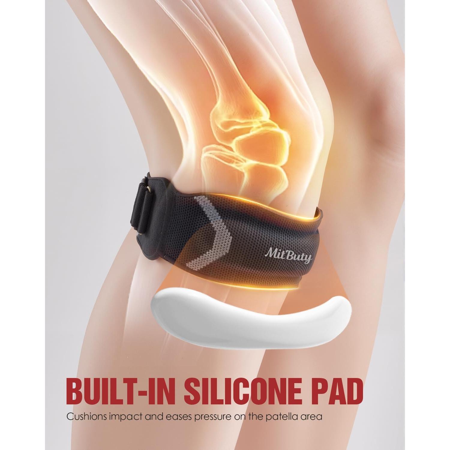 Correa de Soporte Patelar MITBUTY con Almohadilla de Silicona - Paquete de 2
