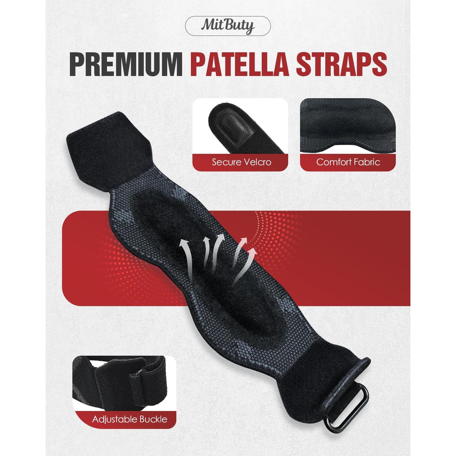 Correa de Soporte Patelar MITBUTY con Almohadilla de Silicona - Paquete de 2