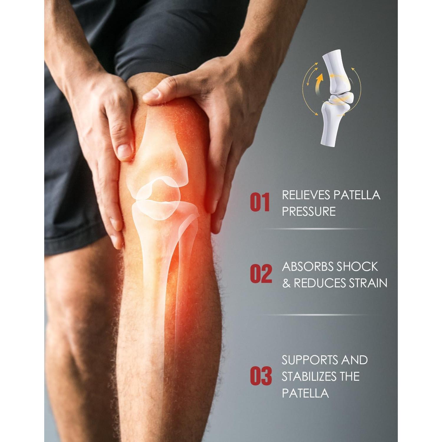Correa de Soporte Patelar MITBUTY con Almohadilla de Silicona - Paquete de 2