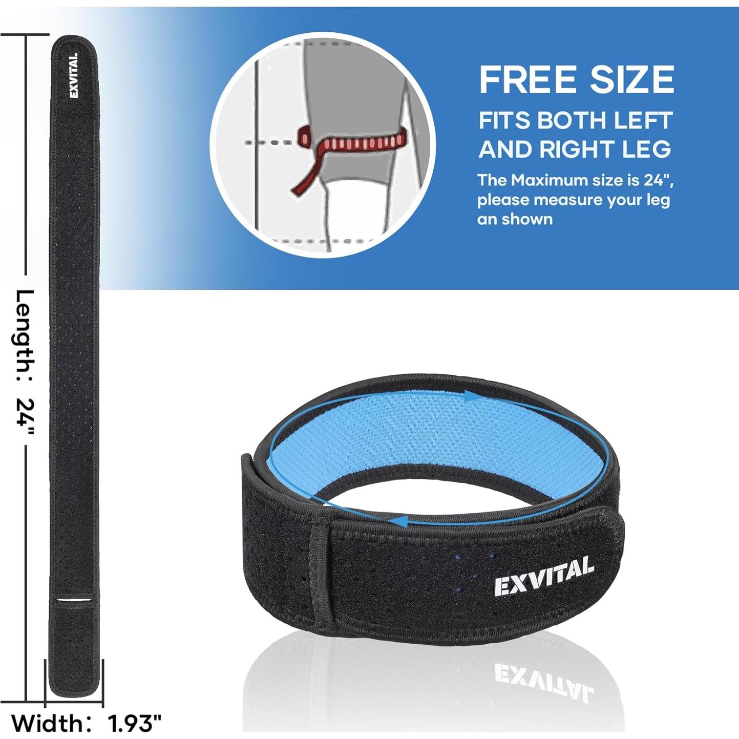 Faja Iliotibial EXVITAL Ajustable para Alivio del Síndrome ITB