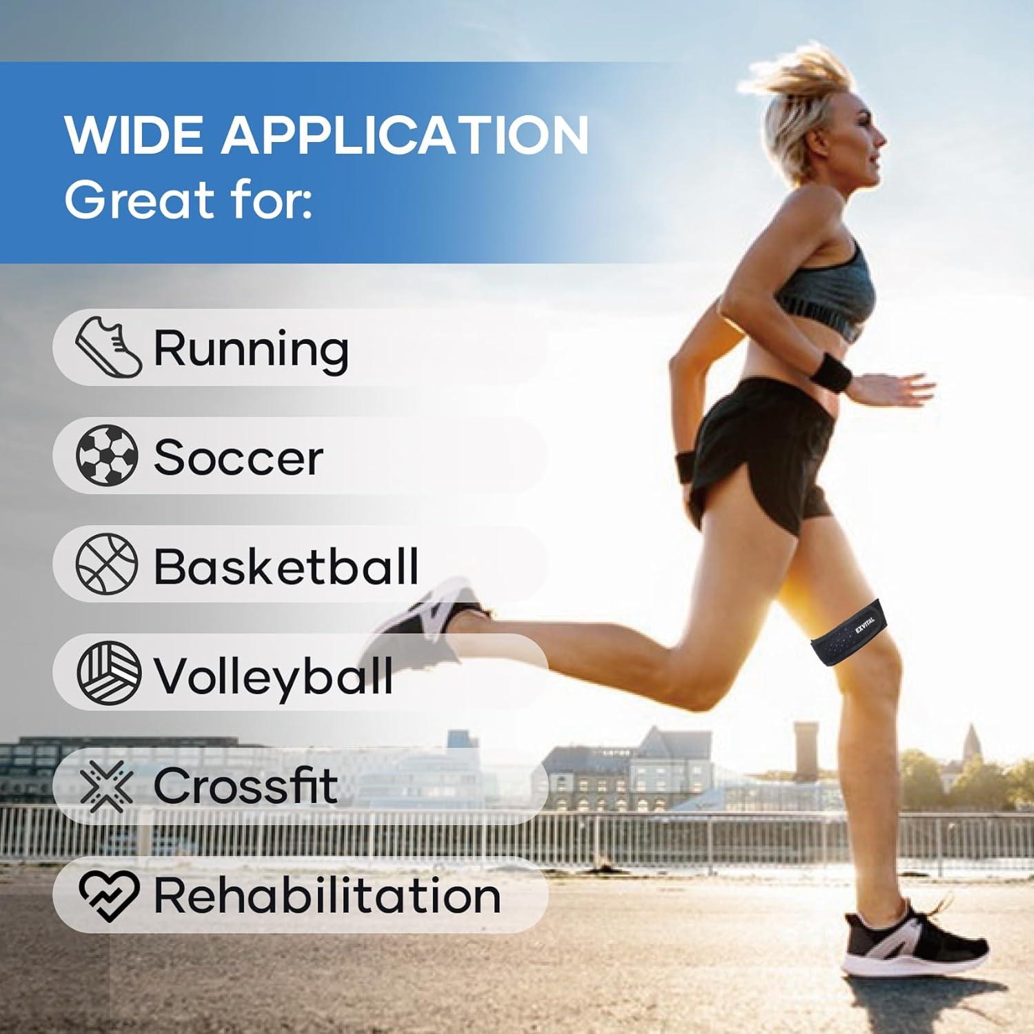 Faja Iliotibial EXVITAL Ajustable para Alivio del Síndrome ITB