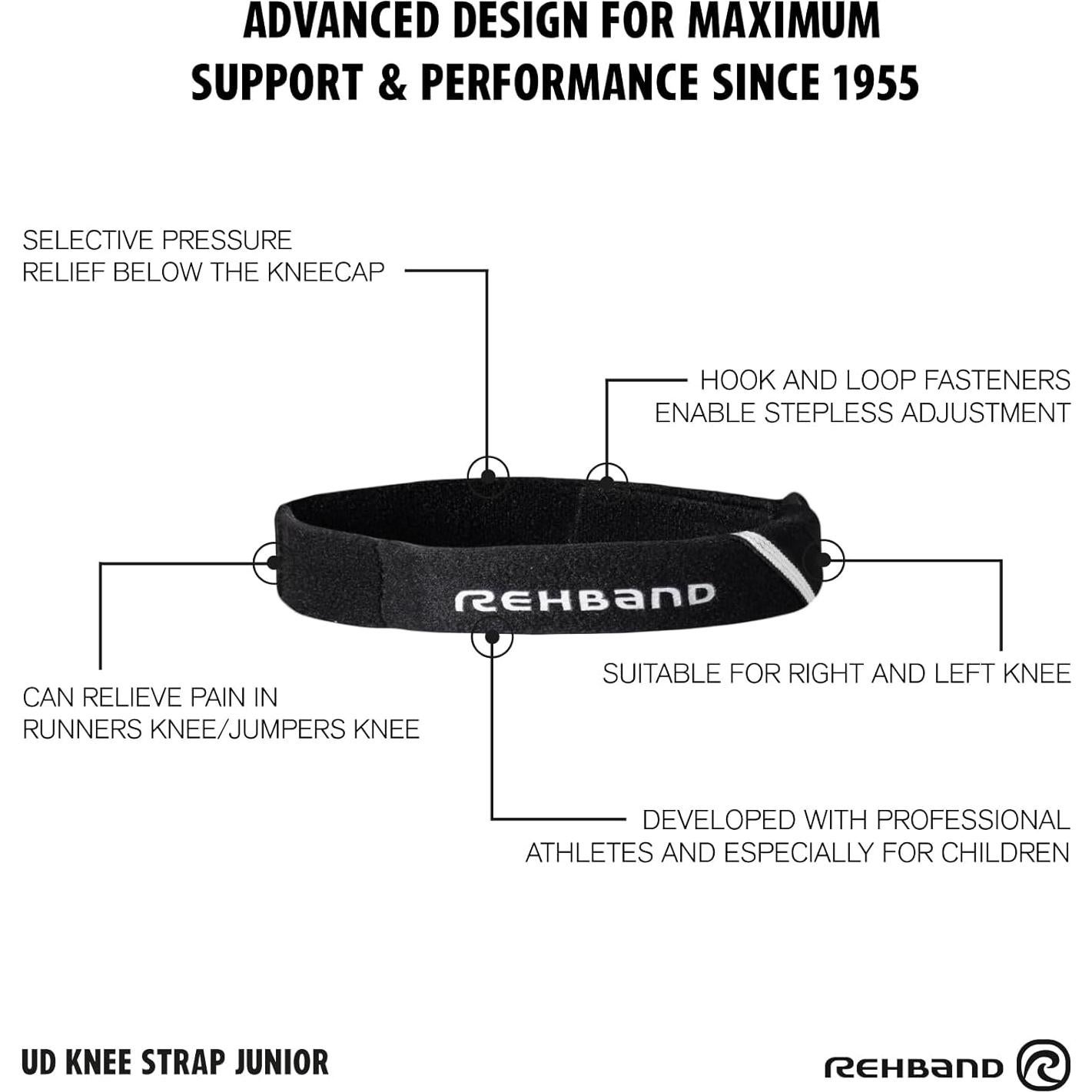 Soporte de Rodilla Patelar Rehband Junior Talla Única Negro