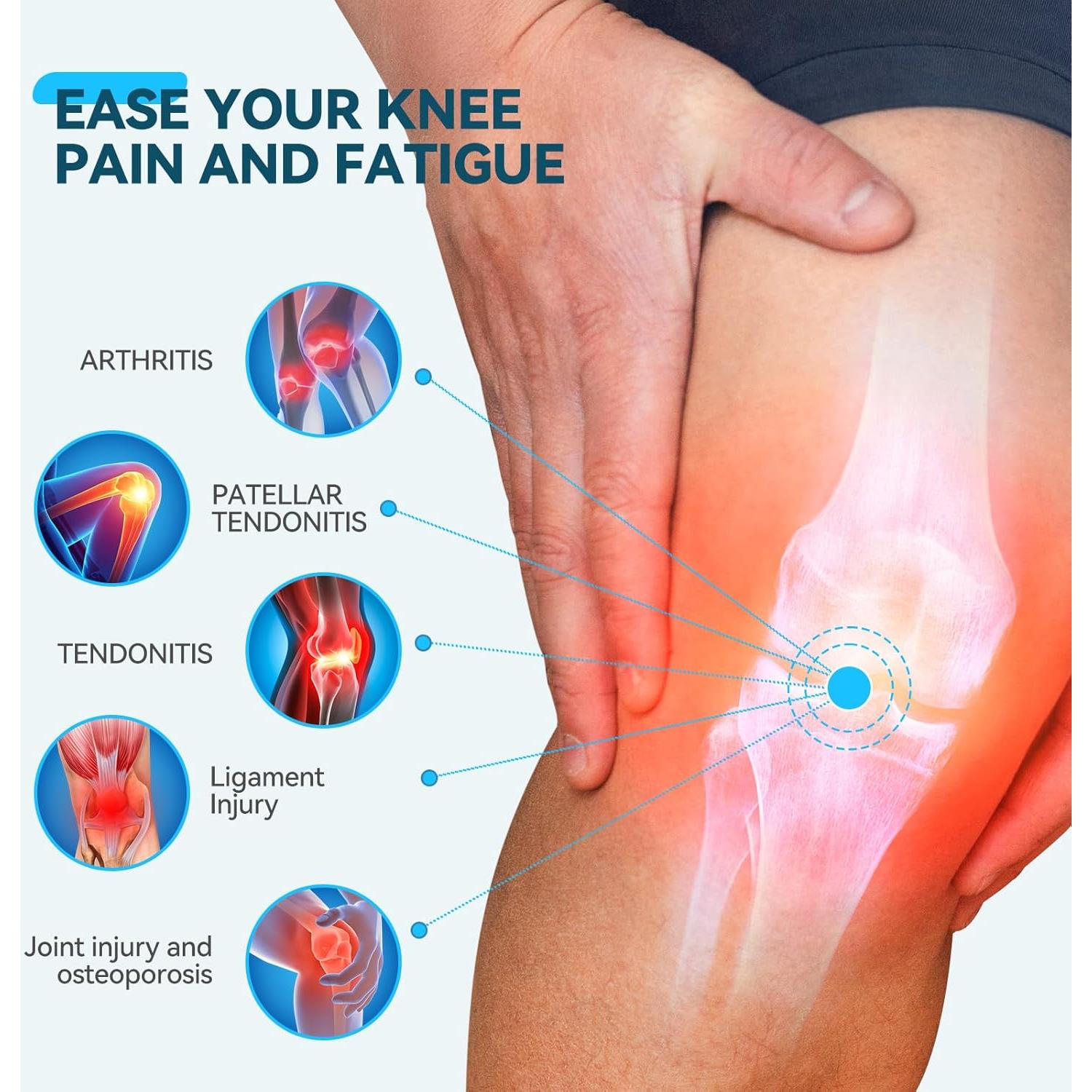 Faja de Rodilla Ajustable AGPTEK Talla Grande 53-70cm