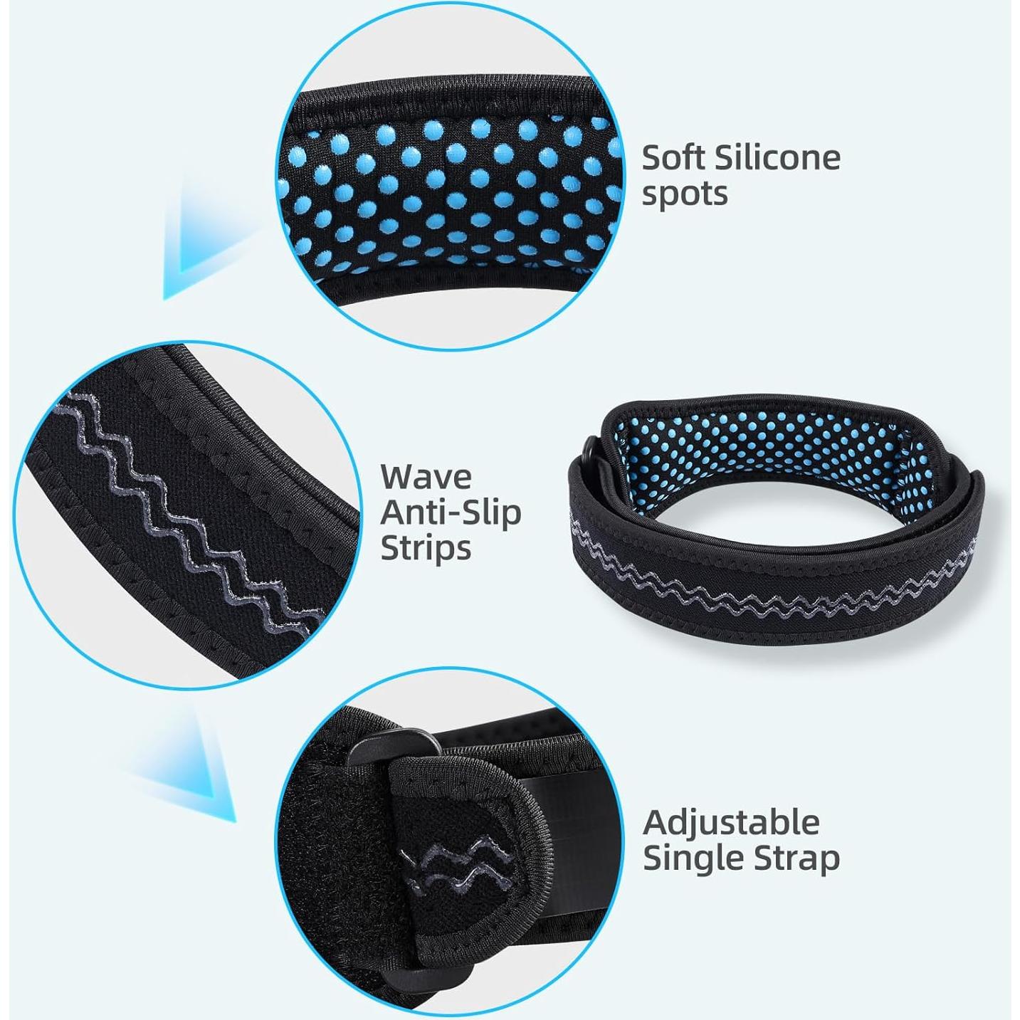 Faja de Rodilla Ajustable AGPTEK Talla Grande 53-70cm