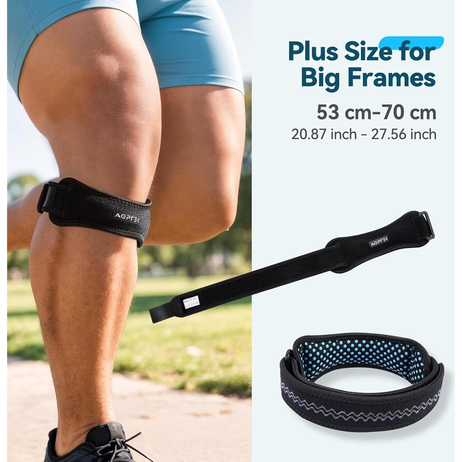 Faja de Rodilla Ajustable AGPTEK Talla Grande 53-70cm