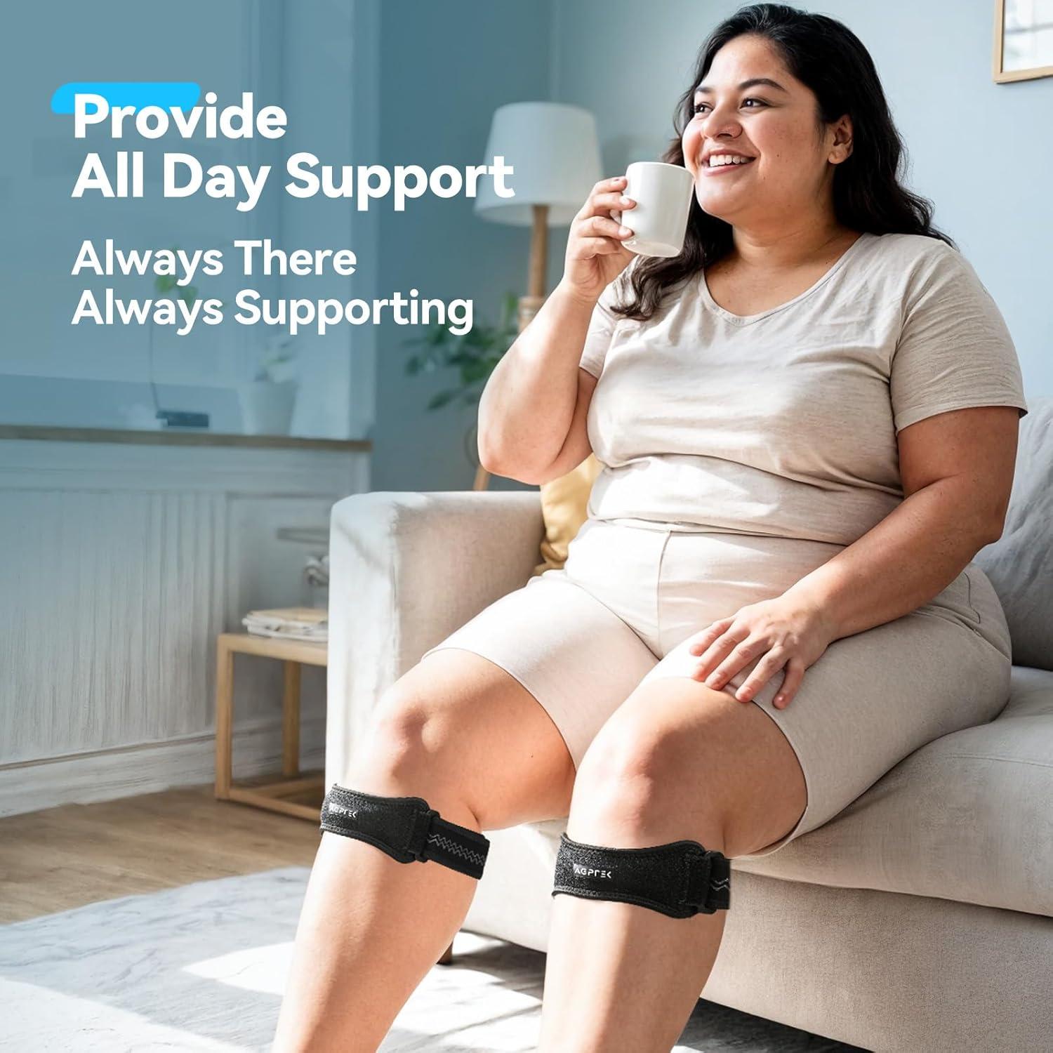 Faja de Rodilla Ajustable AGPTEK Talla Grande 53-70cm