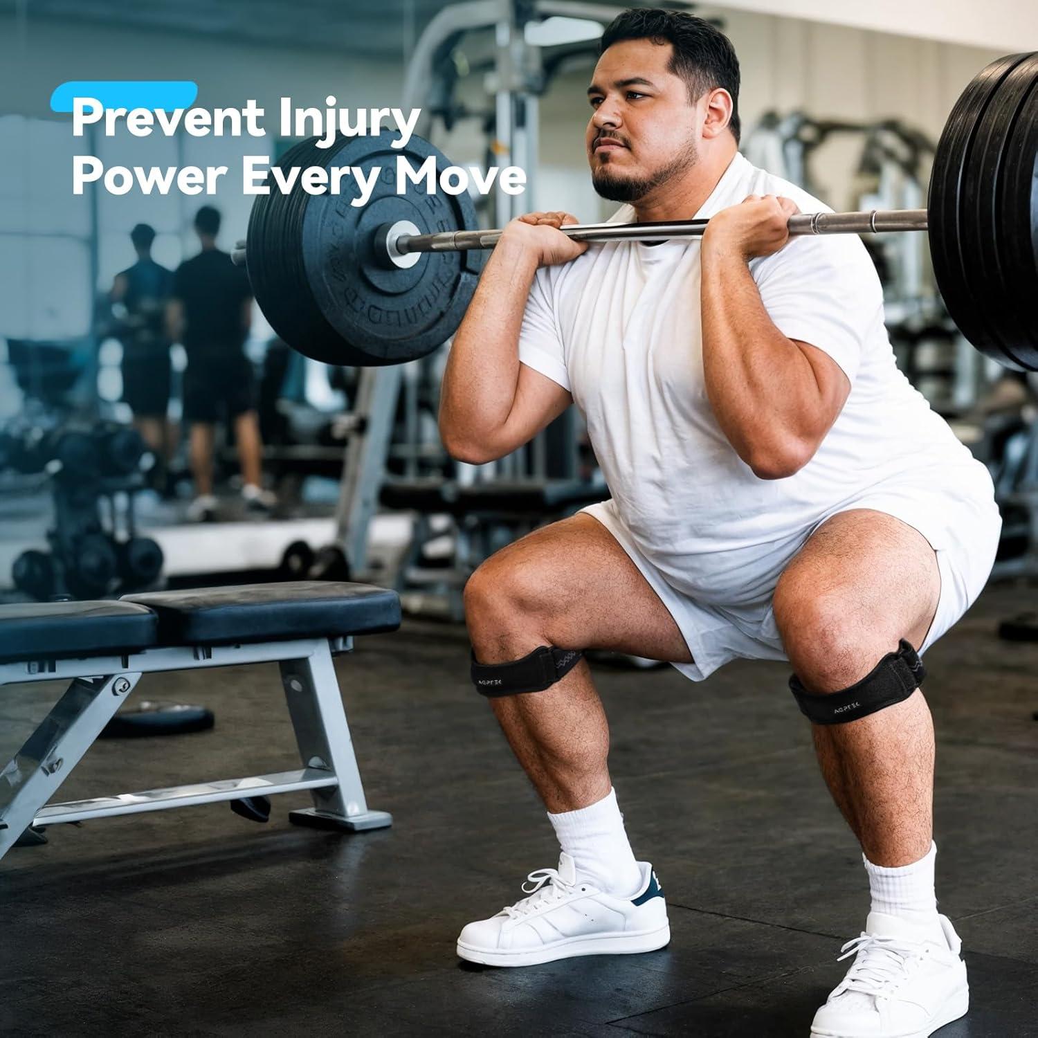 Faja de Rodilla Ajustable AGPTEK Talla Grande 53-70cm