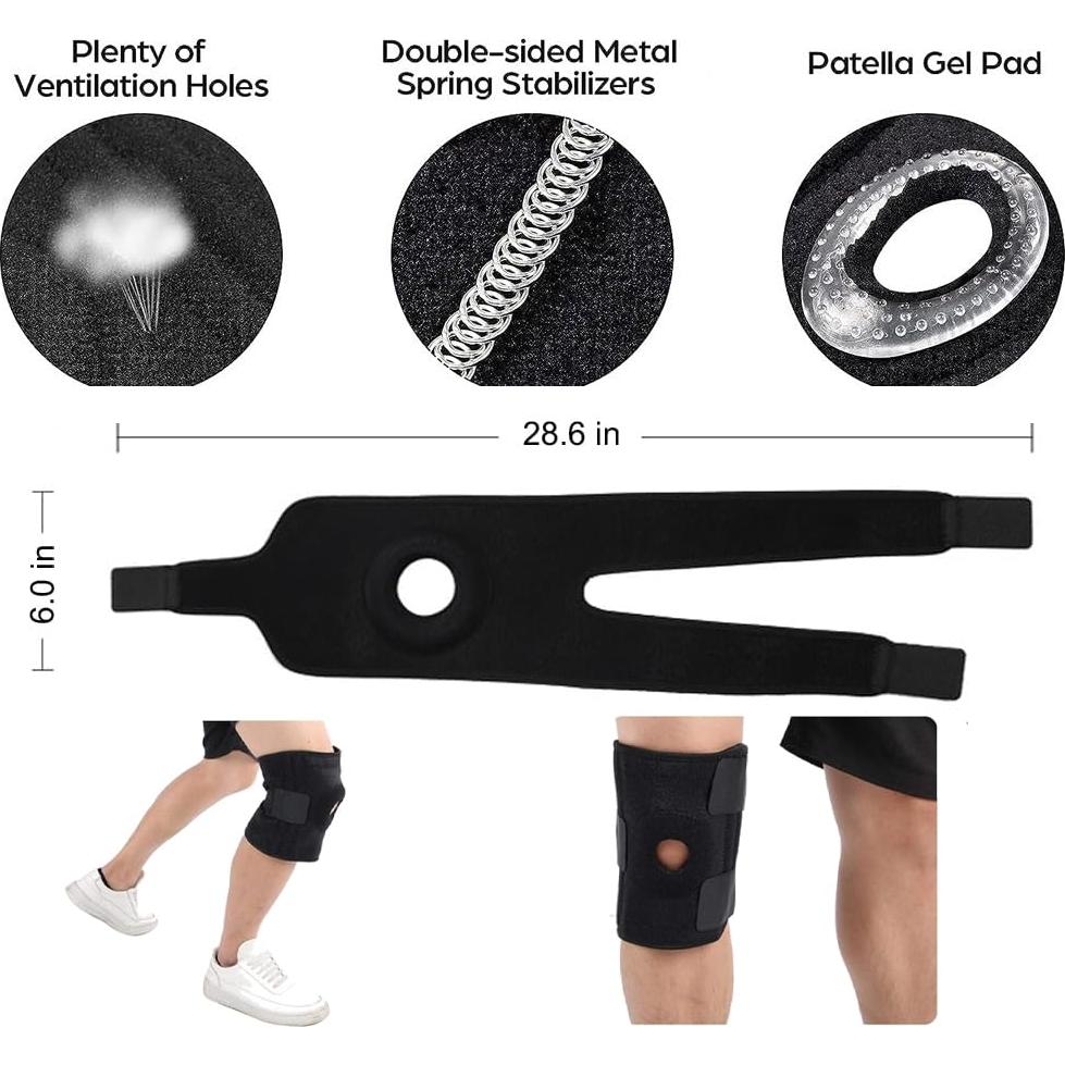 Faja de Rodilla NADUSEP Ajustable con Almohadilla Patelar 32-46 cm
