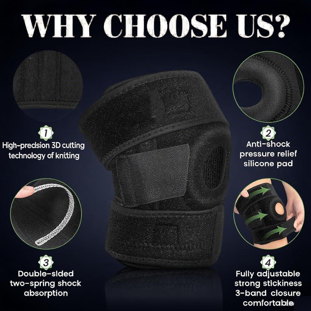 Faja de Rodilla NADUSEP Ajustable con Almohadilla Patelar 32-46 cm