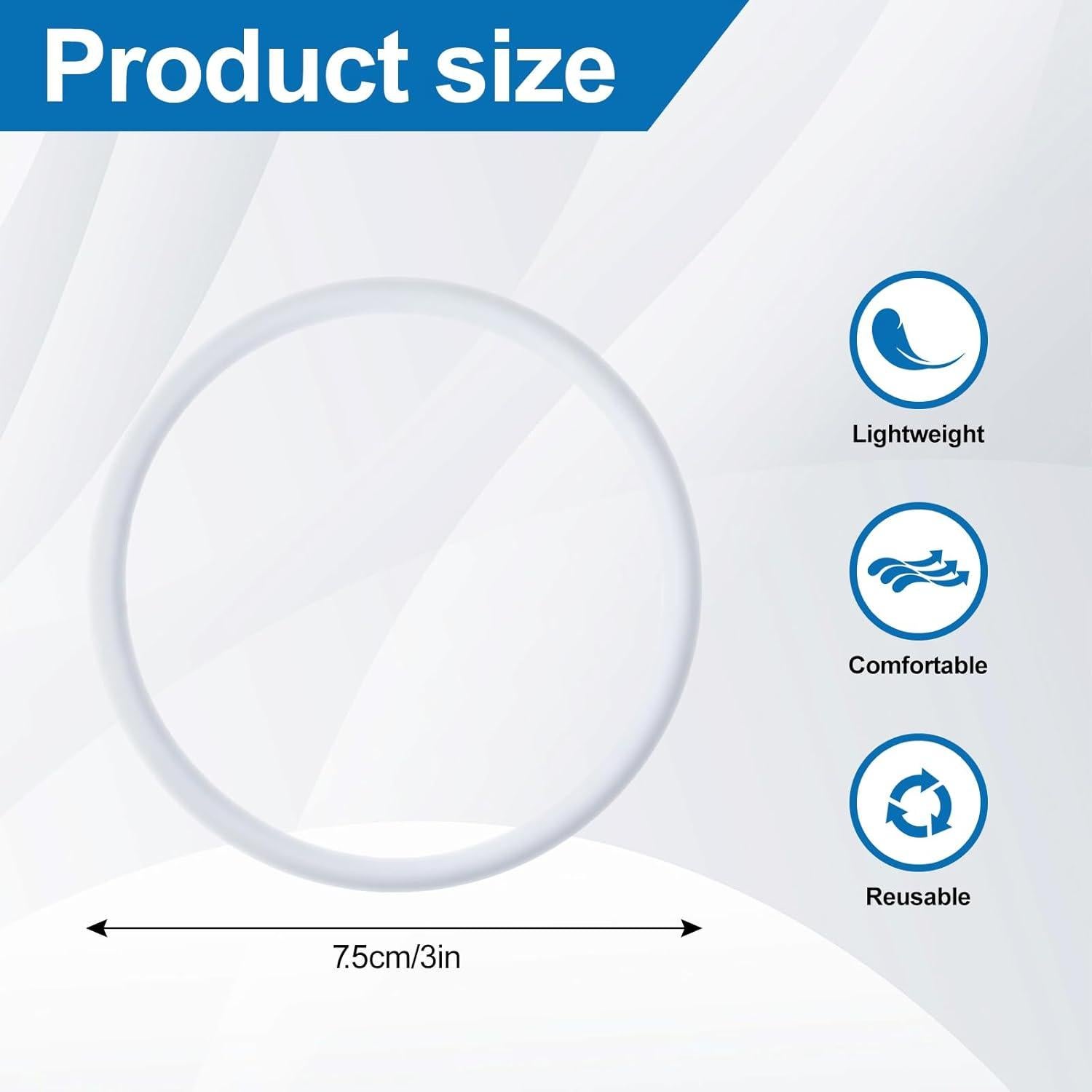 Correa de Soporte Patelar Clebay - Alivio Dolor Rodilla - 2 Unidades Blanco