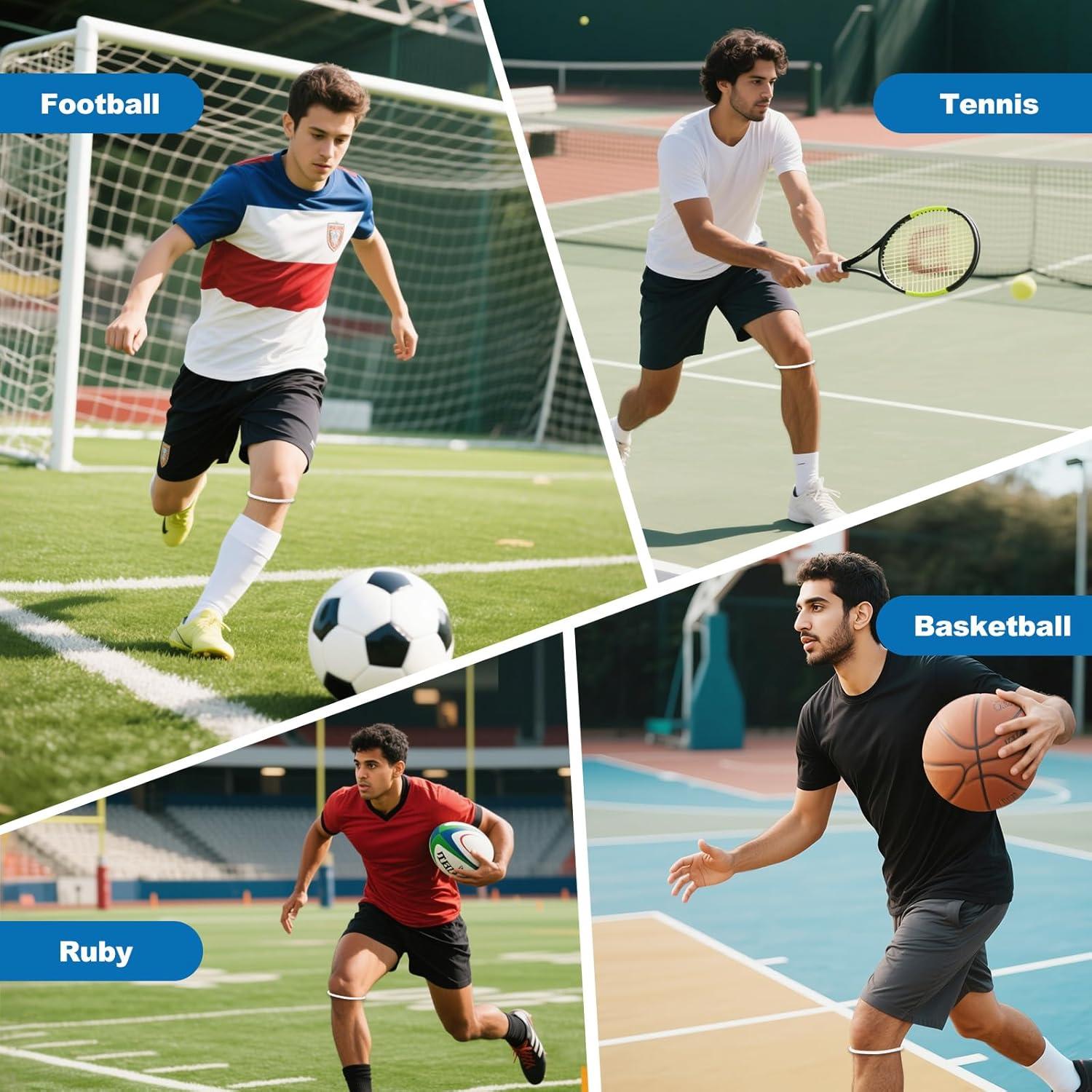 Correa de Soporte Patelar Clebay - Alivio Dolor Rodilla - 2 Unidades Blanco