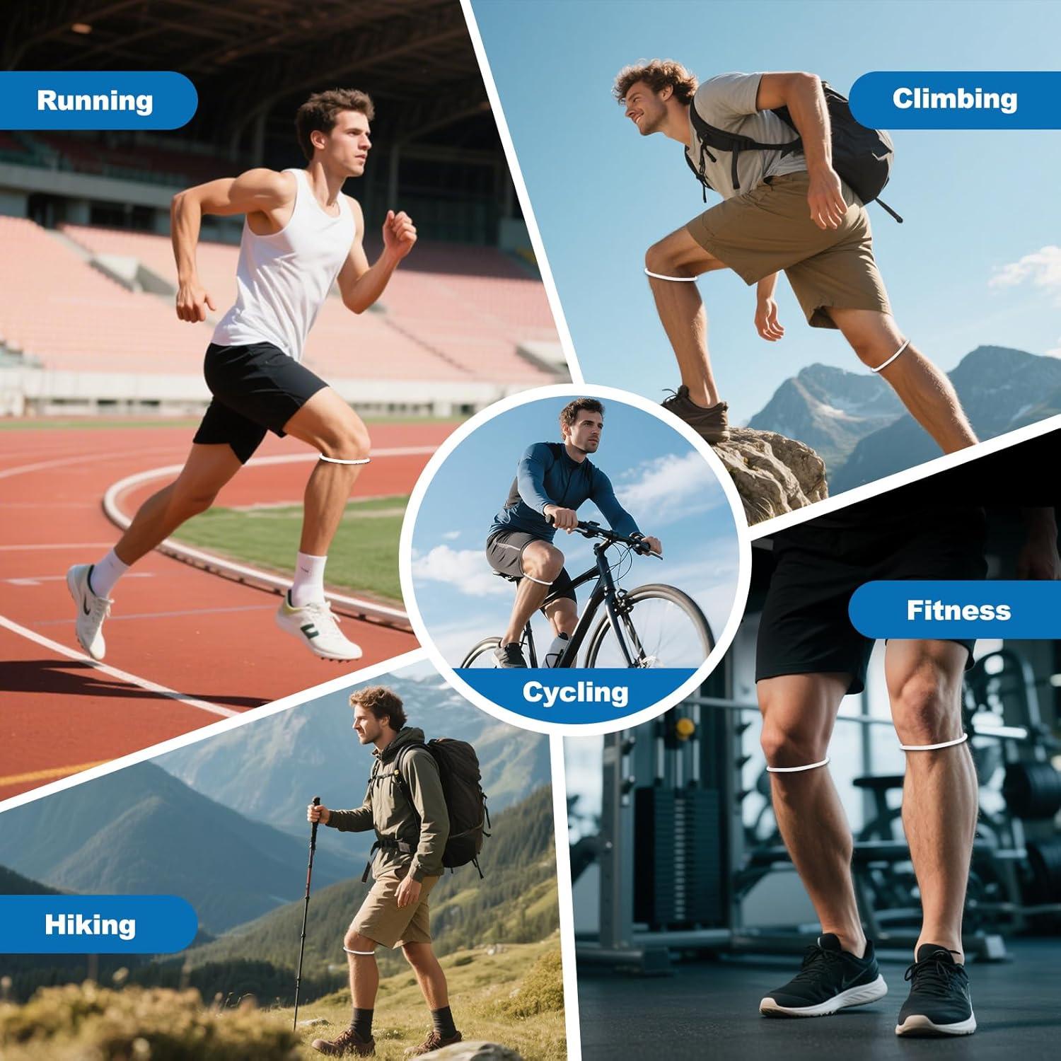 Correa de Soporte Patelar Clebay - Alivio Dolor Rodilla - 2 Unidades Blanco