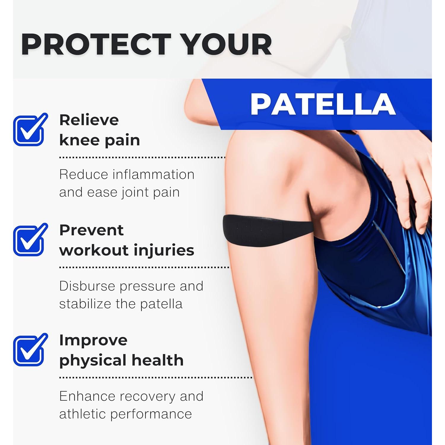 Banda de Rodilla Patelar COOLSET - Soporte Antideslizante Negro