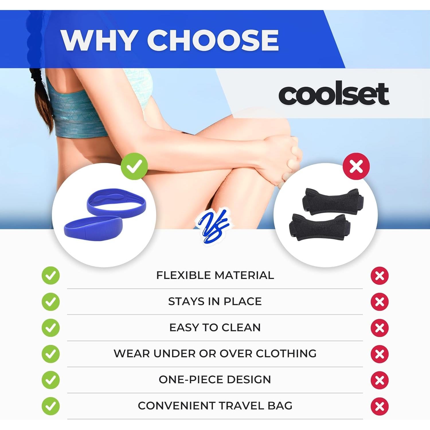 Banda de Rodilla Patelar COOLSET - Soporte Antideslizante Negro