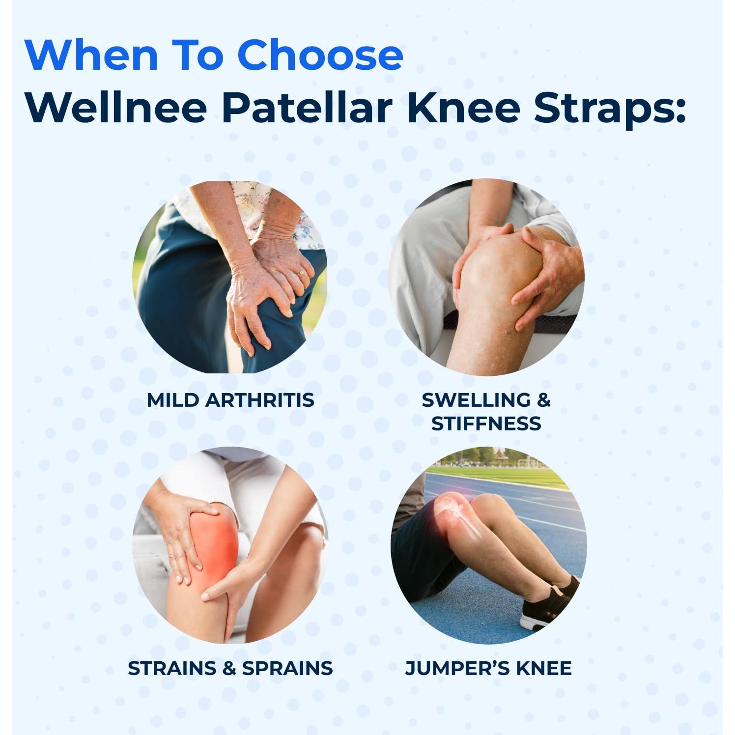 Correa de Rodilla Patelar Wellnee Ajustable - Soporte para Deportes