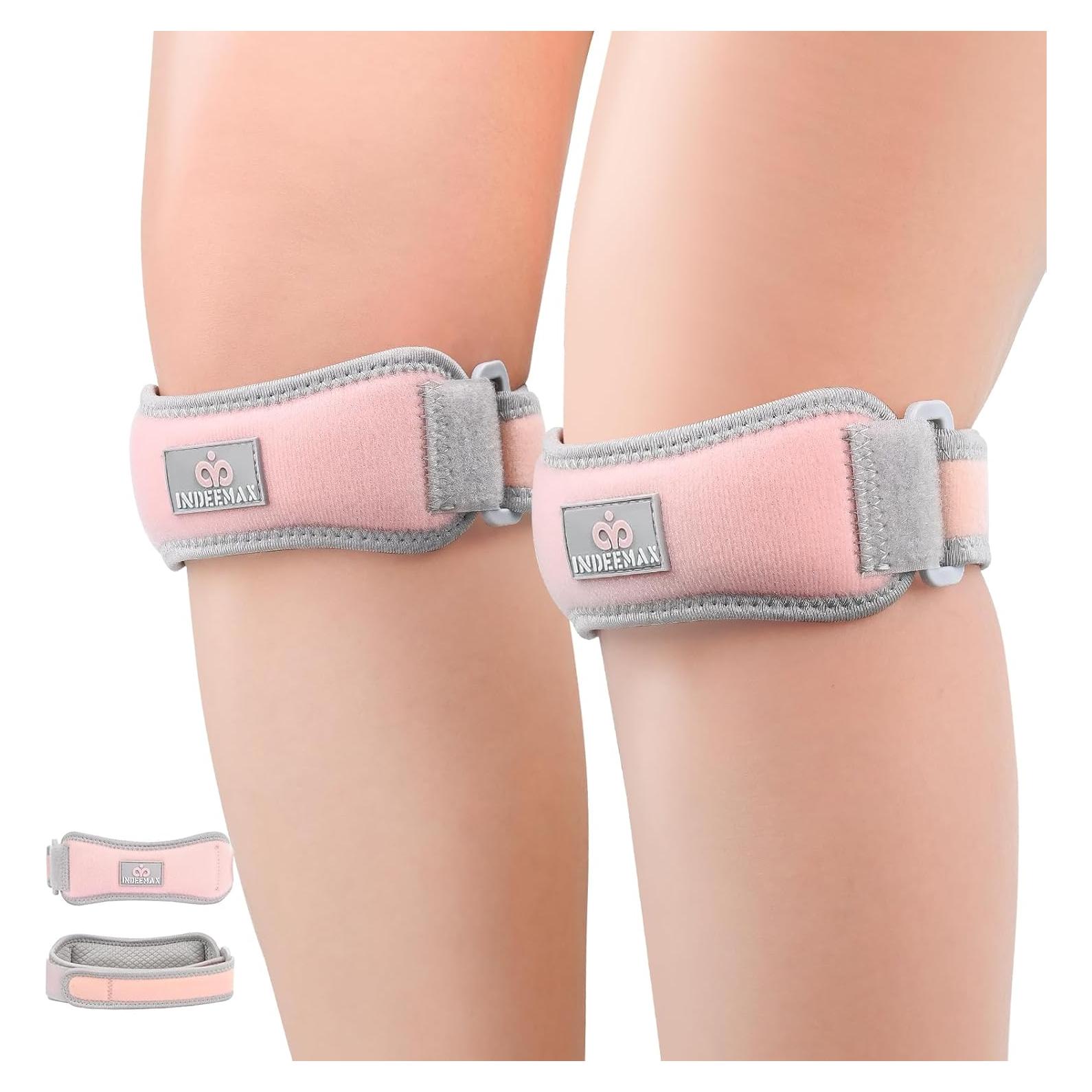 Faja de Tendón Patelar INDEEMAX Rosa 2 Paquetes Ajustable