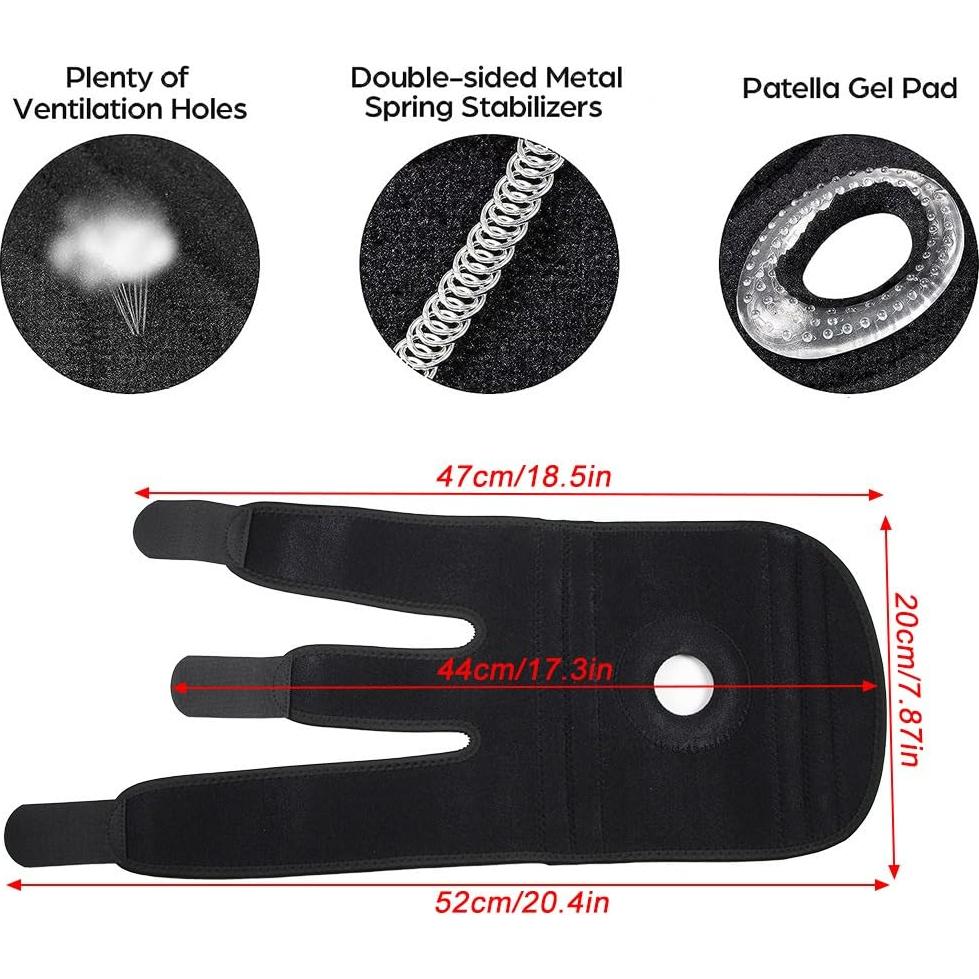 Faja de Rodilla NADUSEP Ajustable con Almohadilla Patelar 32-46 cm