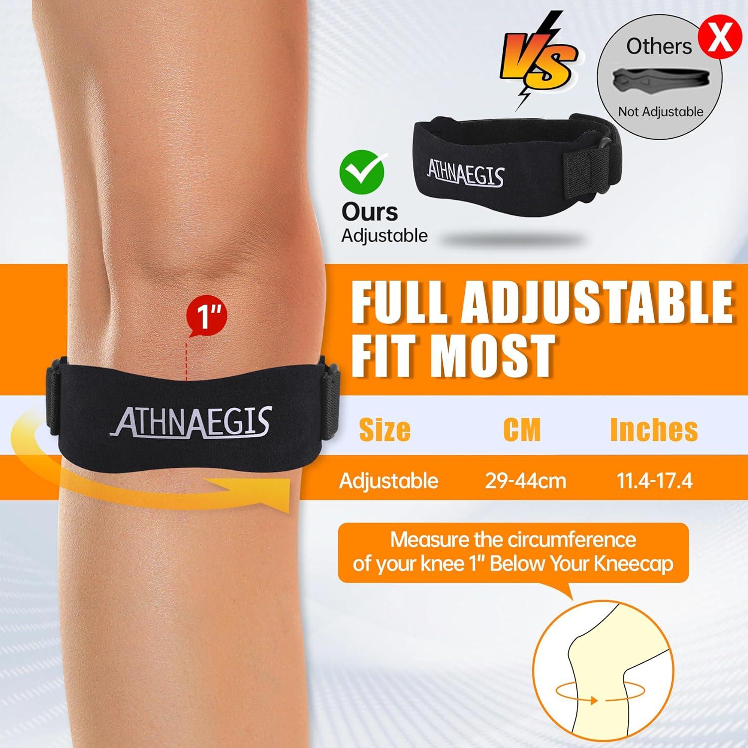 Frenos de Rodilla ATHNAEGIS Ajustables para Dolor - 2 Piezas