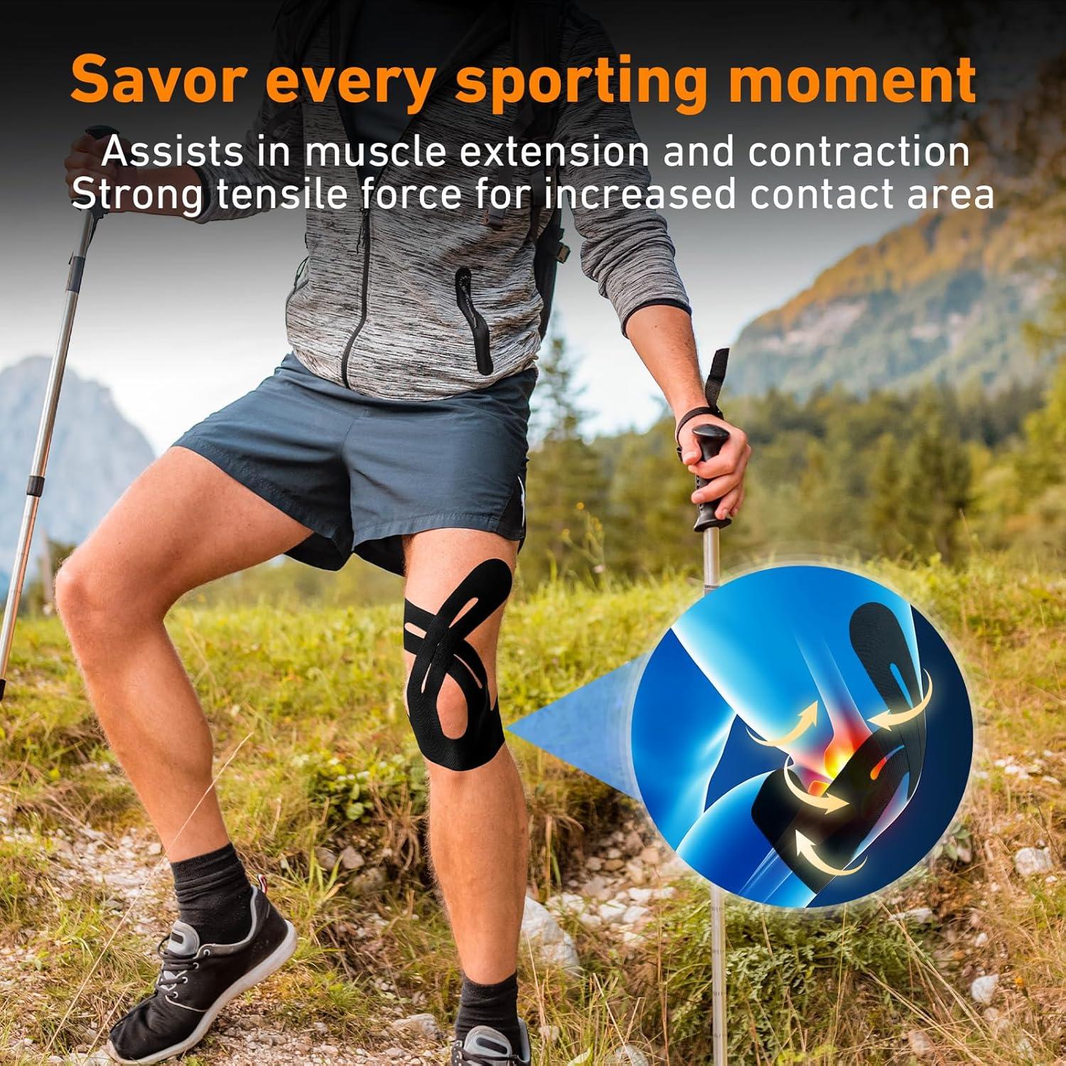 Cinta Kinesiológica PreCortada KTQUICK 12 PCS Negra