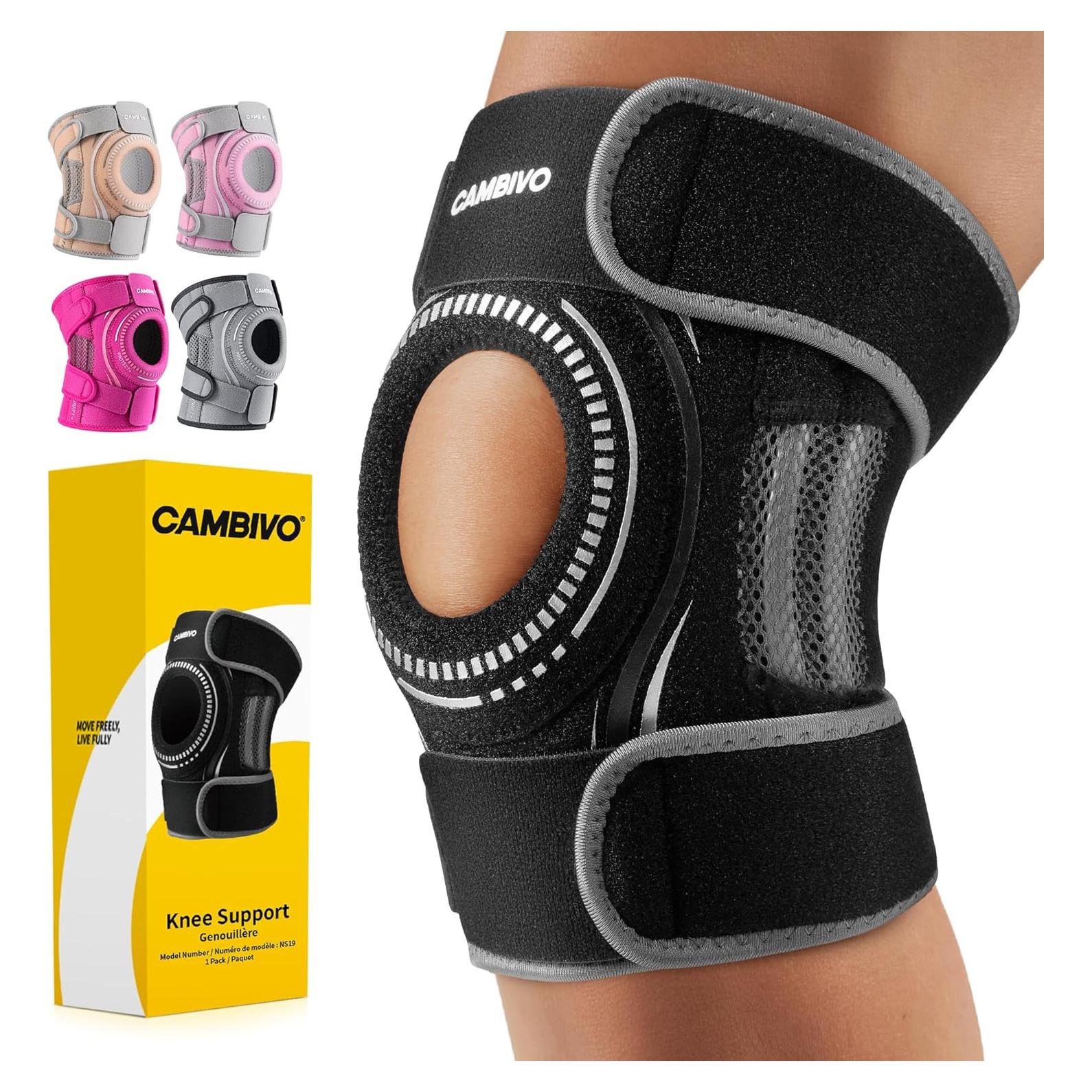 Faja de Rodilla CAMBIVO ELITE con Gel y Estabilizadores - Grande