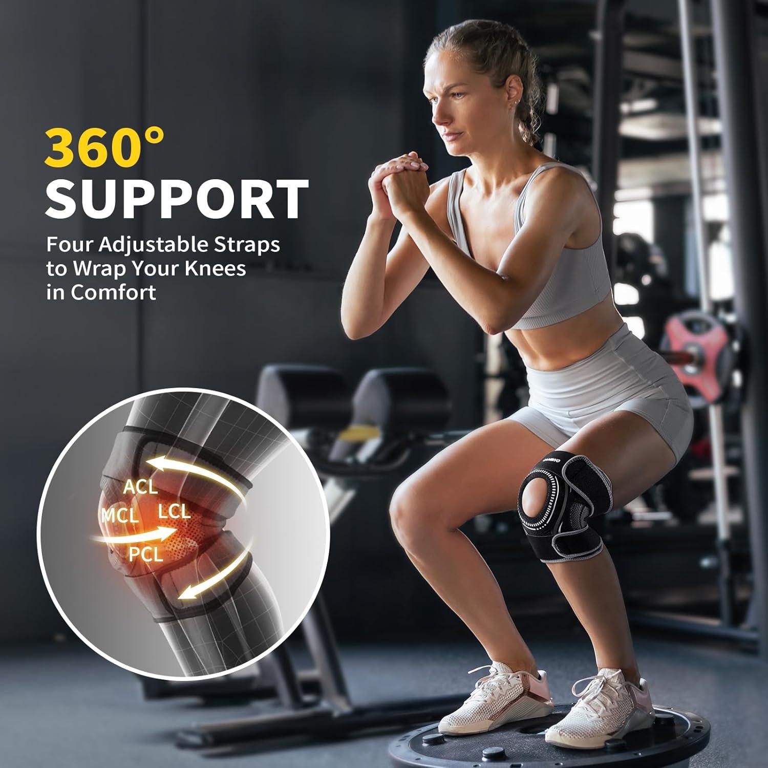 Faja de Rodilla CAMBIVO ELITE con Gel y Estabilizadores - Grande