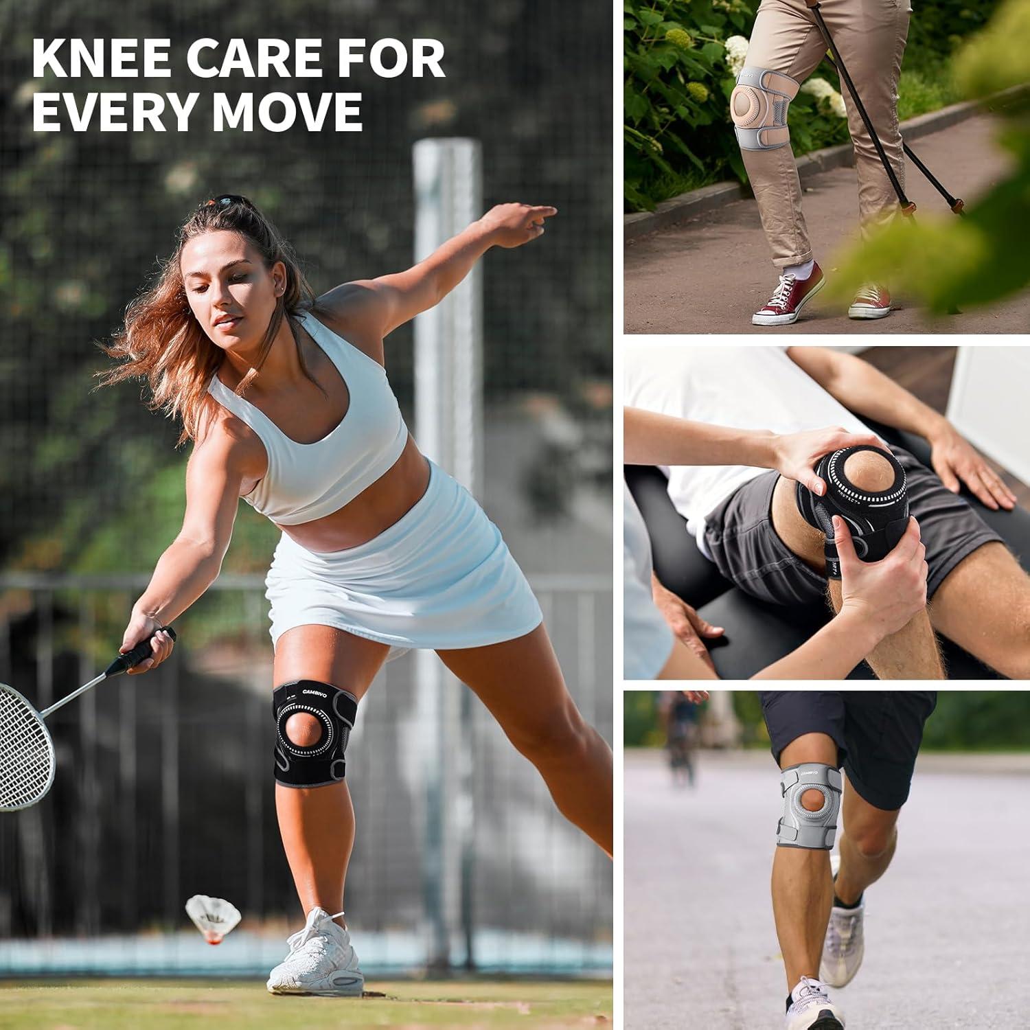 Faja de Rodilla CAMBIVO ELITE con Gel y Estabilizadores - Grande