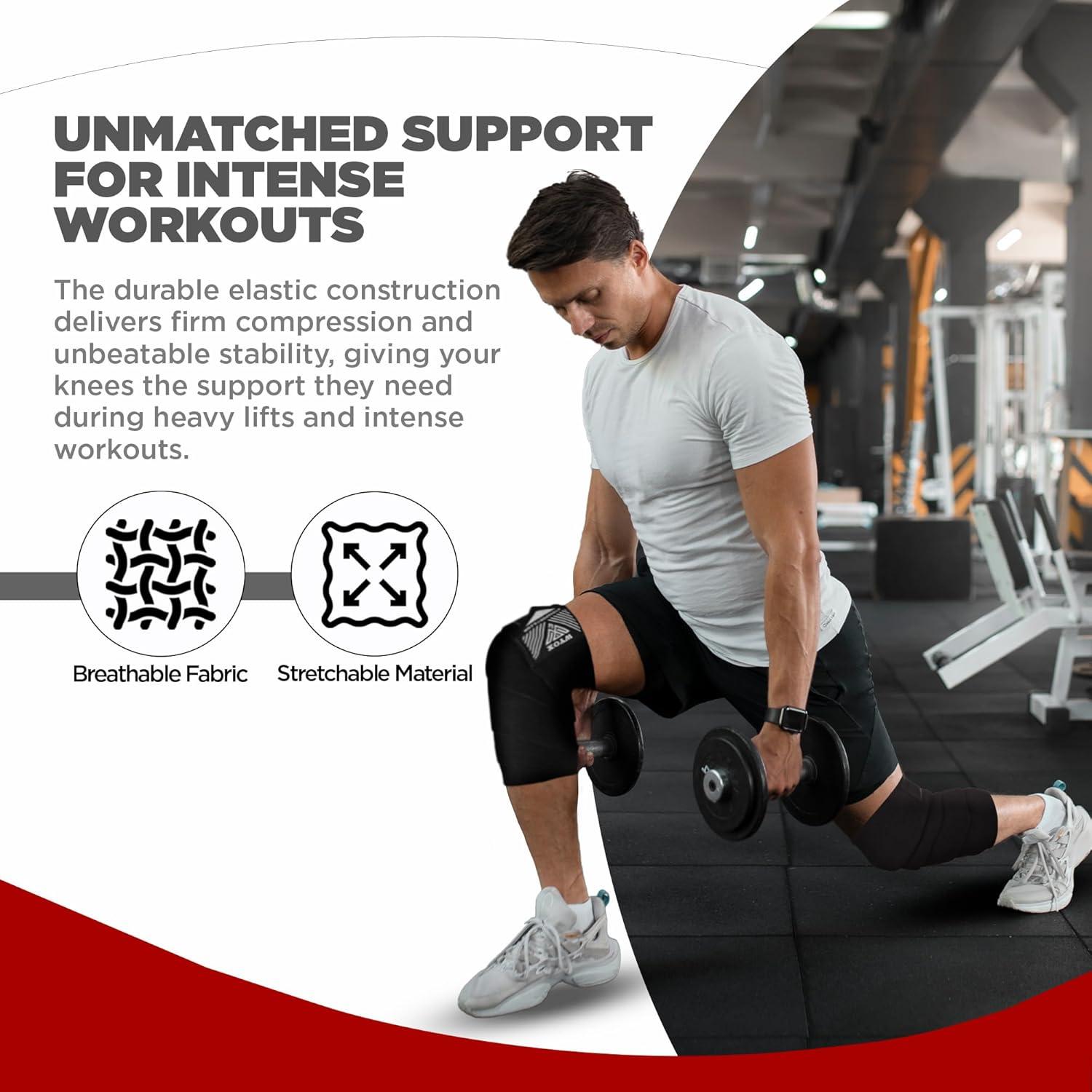 Envolturas de Rodilla WYOX KW para Levantamiento de Pesas - 72"