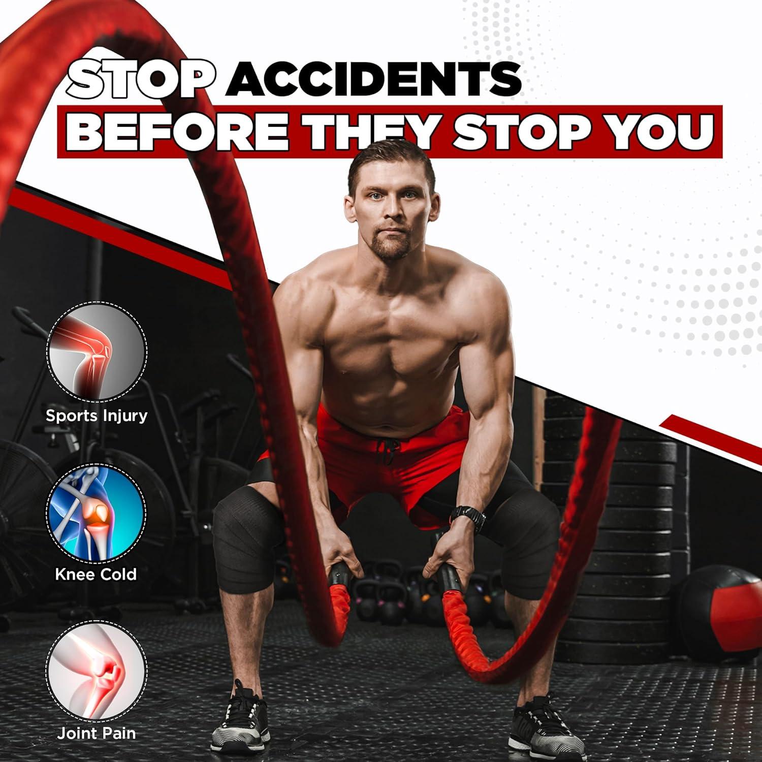 Envolturas de Rodilla WYOX KW para Levantamiento de Pesas - 72"