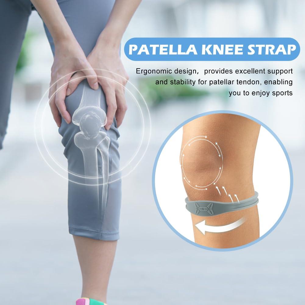 Faja de Soporte para Rodilla de Silicona - 2 Piezas Gris