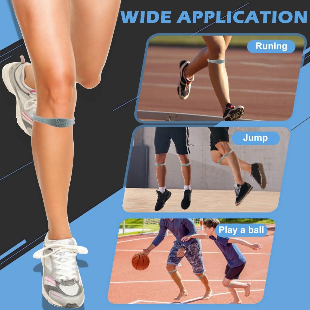 Faja de Soporte para Rodilla de Silicona - 2 Piezas Gris