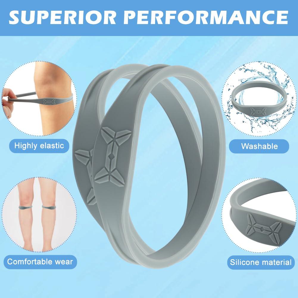 Faja de Soporte para Rodilla de Silicona - 2 Piezas Gris