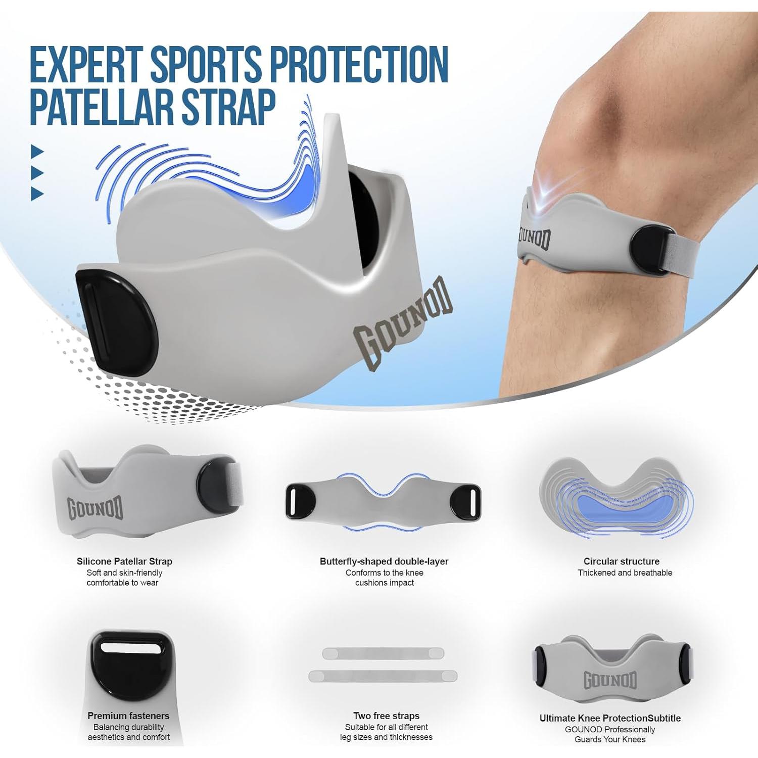 Faja de Soporte para Tendón Patelar GOUNOD - Alivio Dolor Rodilla