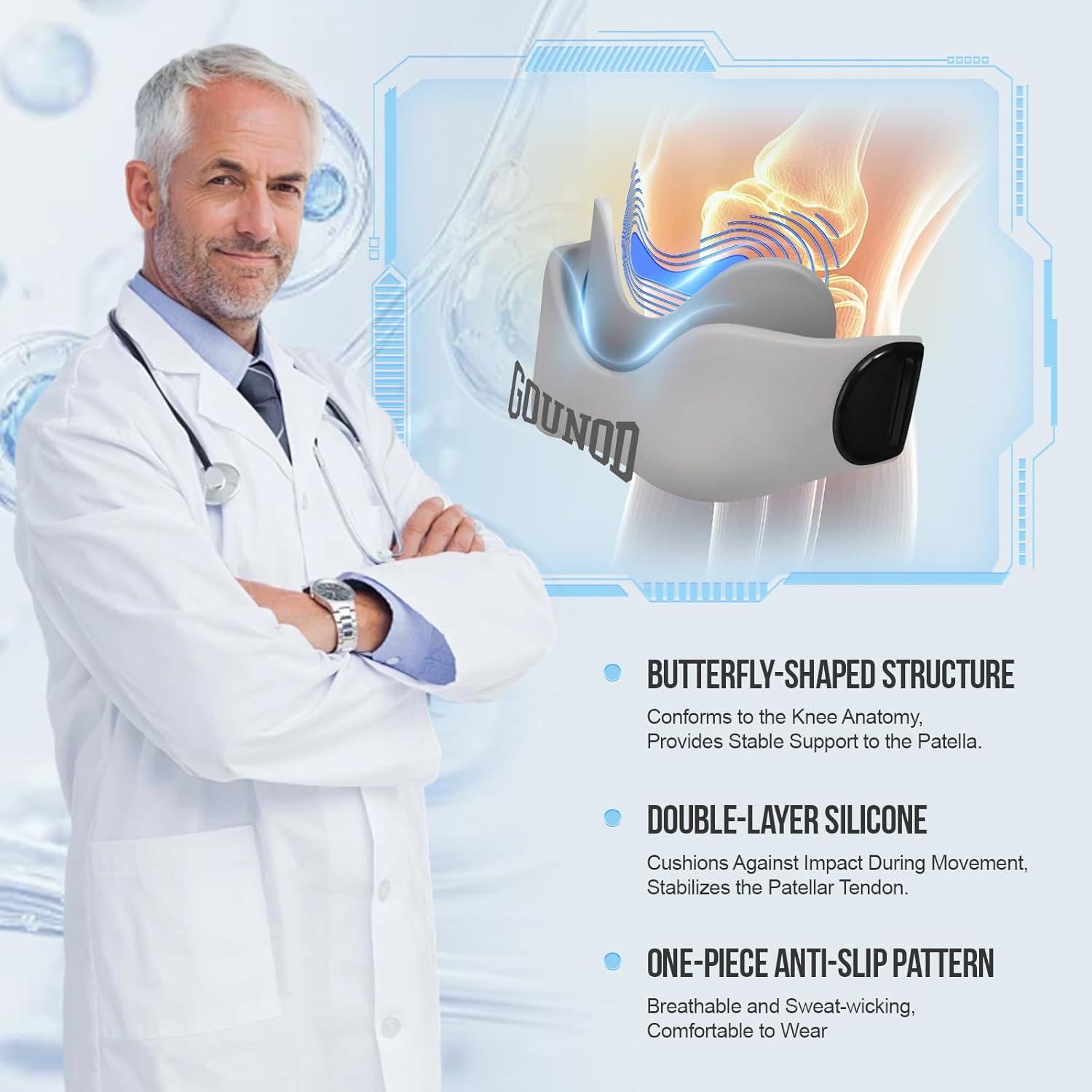 Faja de Soporte para Tendón Patelar GOUNOD - Alivio Dolor Rodilla