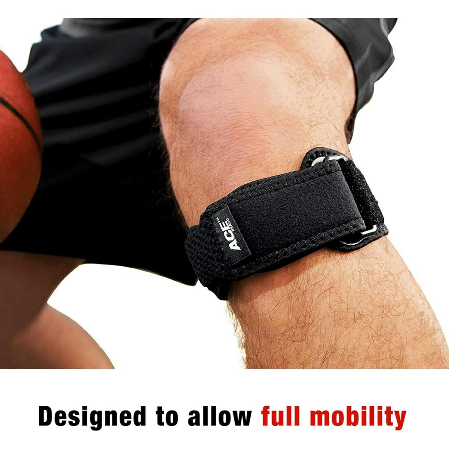 Correa para Rodilla Ajustable ACE, Almohadilla de Gel, Negra