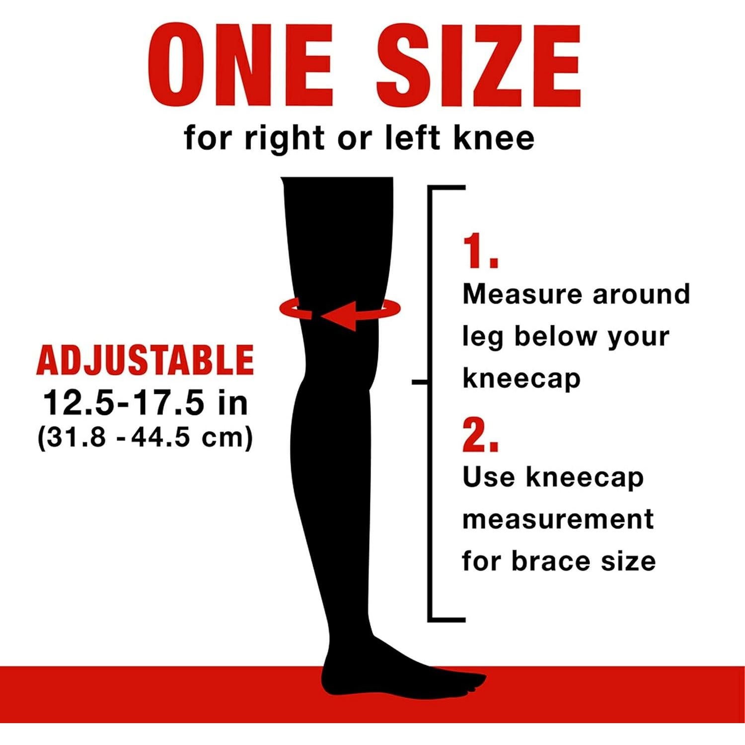 Correa para Rodilla Ajustable ACE, Almohadilla de Gel, Negra