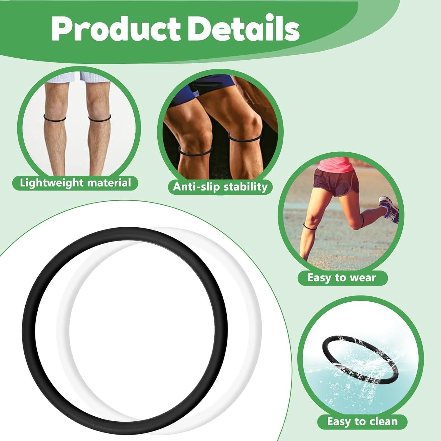 8 Bandas de Soporte Patelar LXUEJIE para Rodilla - Silicona