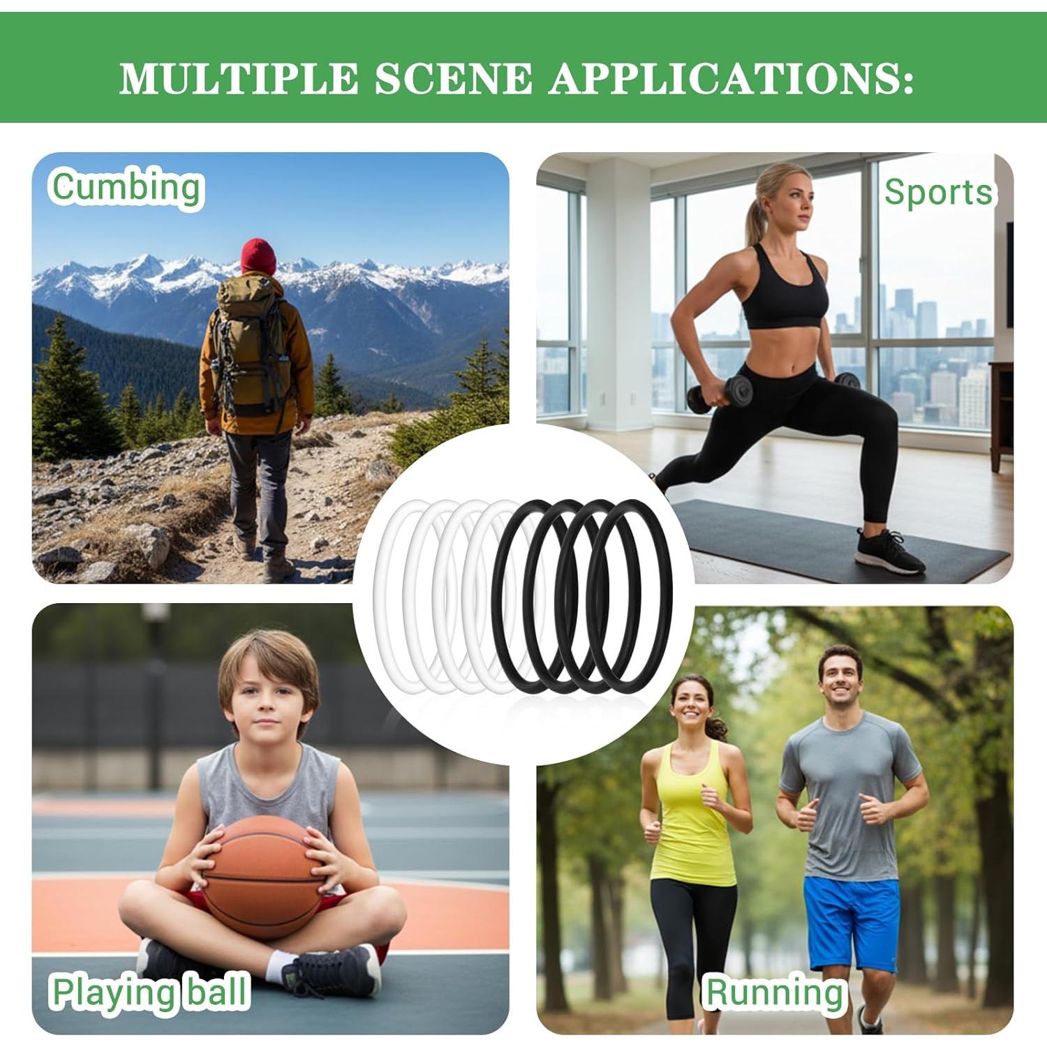 8 Bandas de Soporte Patelar LXUEJIE para Rodilla - Silicona