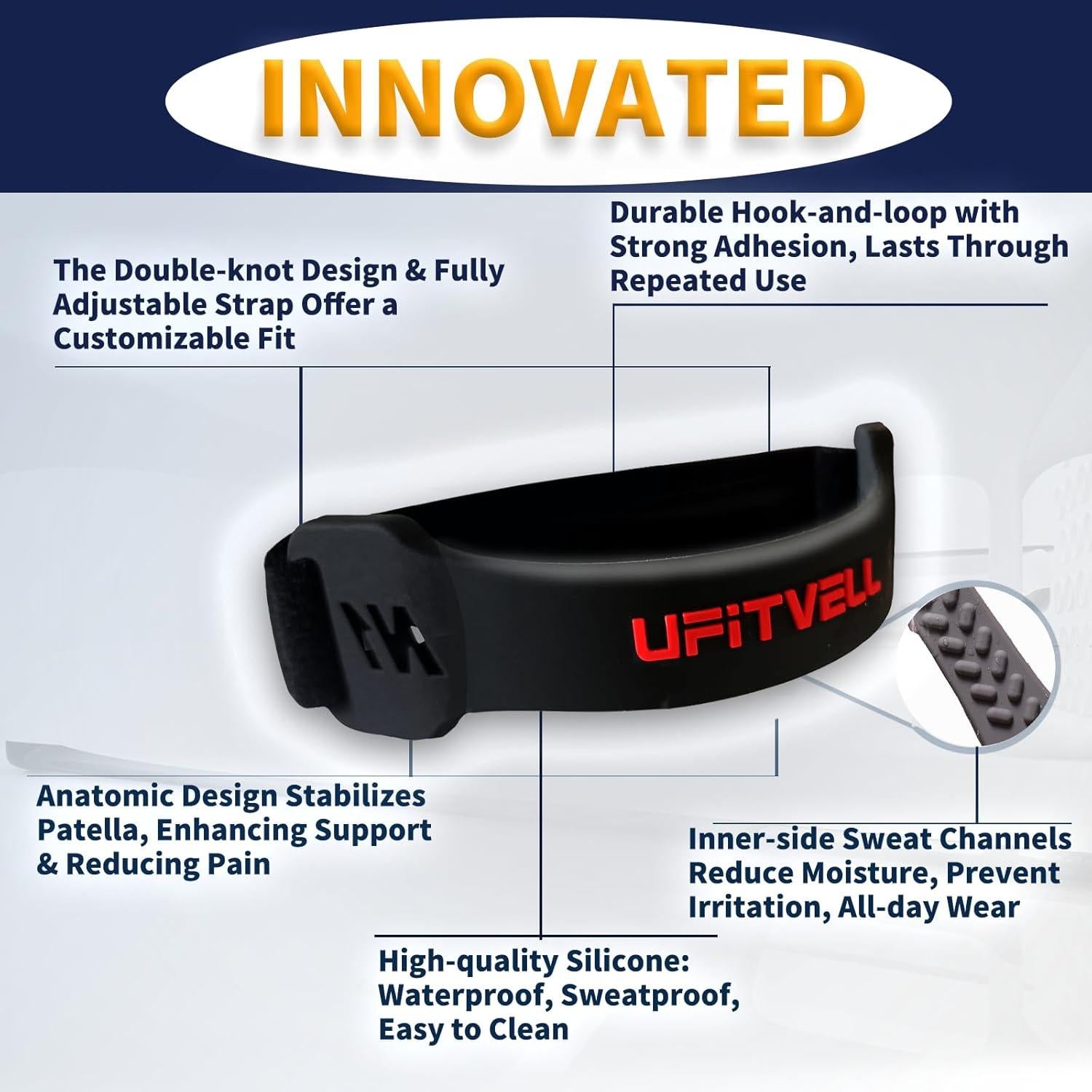 Correa de Soporte Patelar Ajustable - Alivio Dolor Rodilla