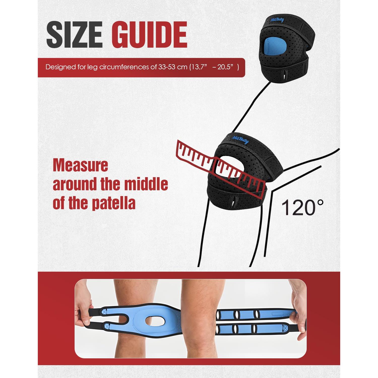 Férula para Rodilla MITBUTY - Soporte Ajustable con Almohadilla de Gel