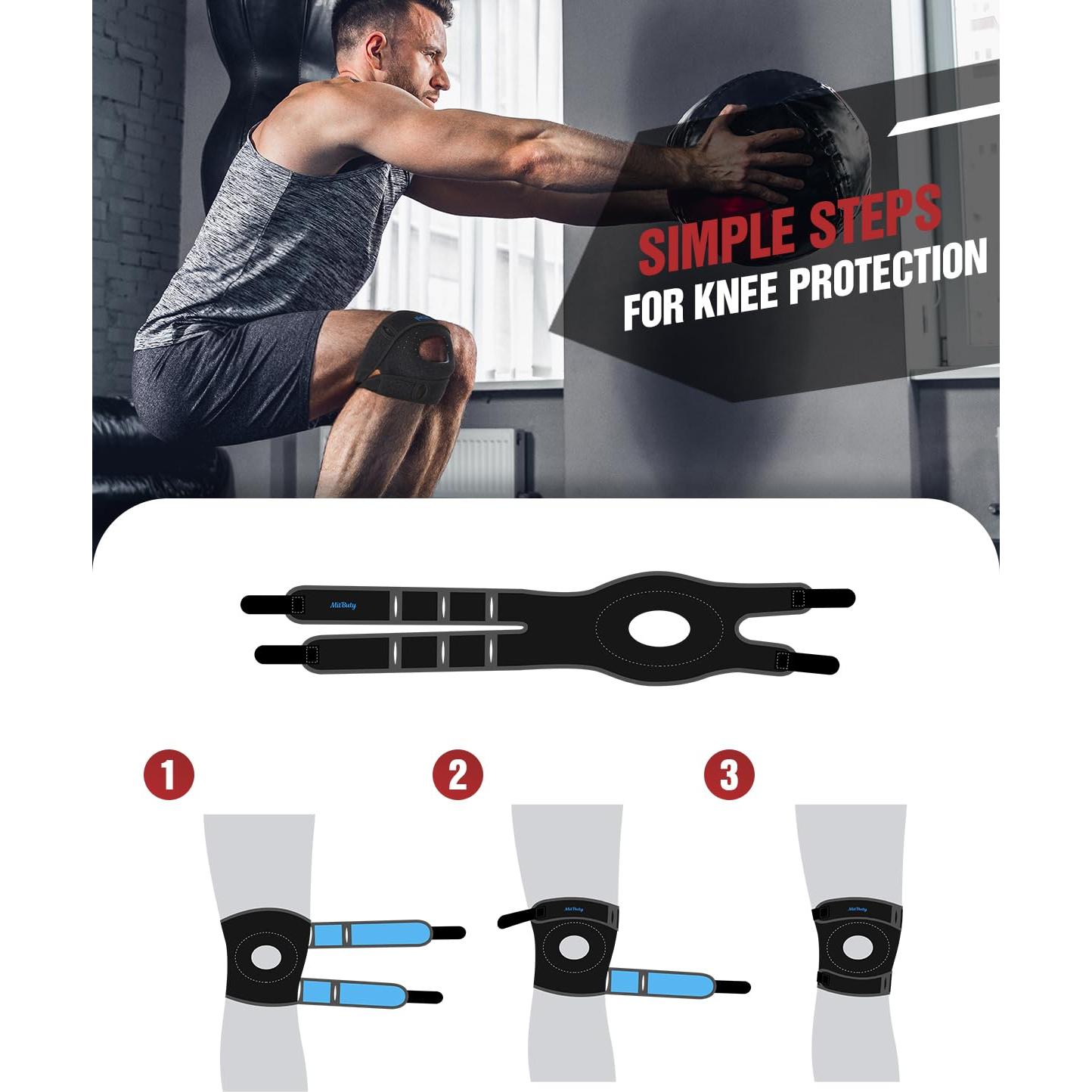 Férula para Rodilla MITBUTY - Soporte Ajustable con Almohadilla de Gel