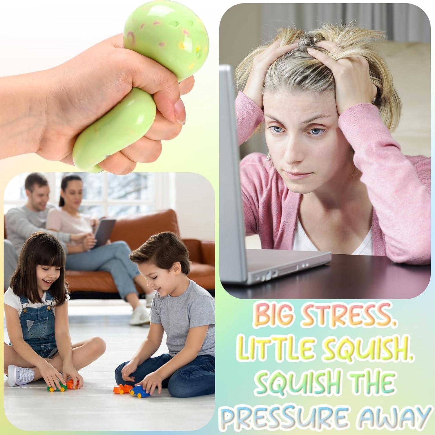 Juego de 4 Pelotas Antiestrés Uneedity - Multicolor 6cm