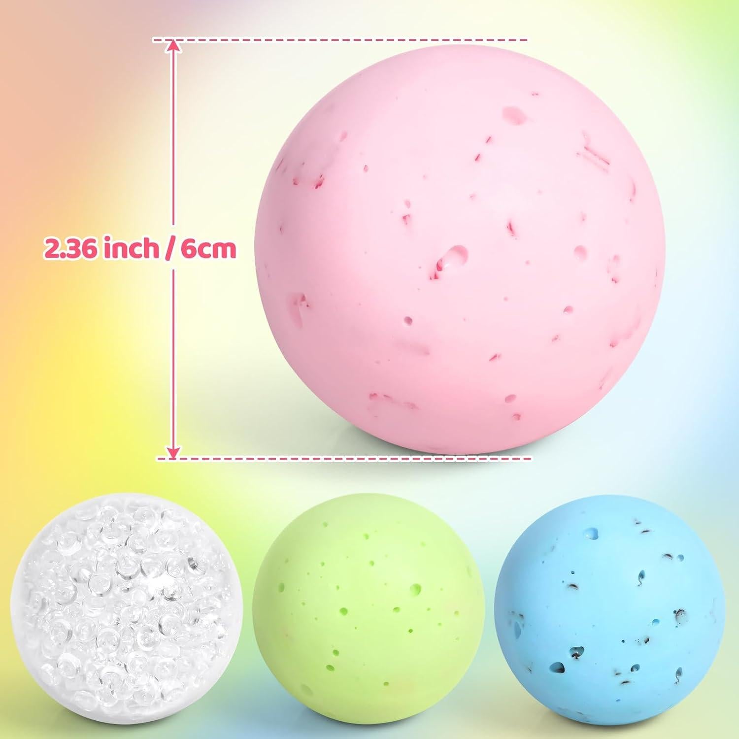 Juego de 4 Pelotas Antiestrés Uneedity - Multicolor 6cm