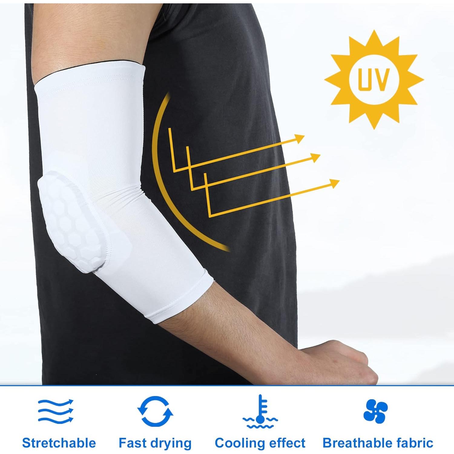 Faja de Codo VOCOSTE 2pcs Soporte Compresión Talla M Blanca