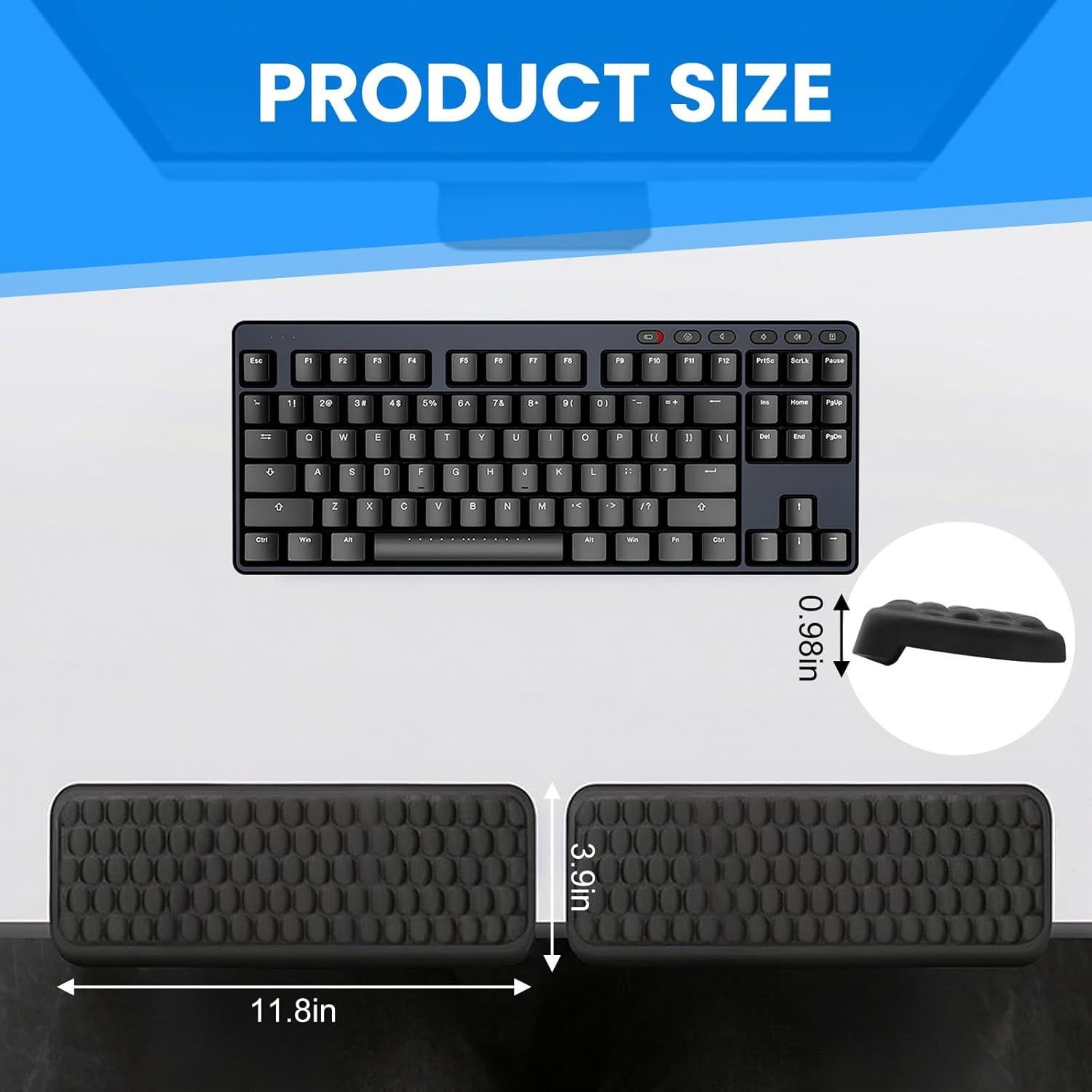 Almohadilla Ergonómica ShtNeeg para Escritorio en L - 2 Piezas